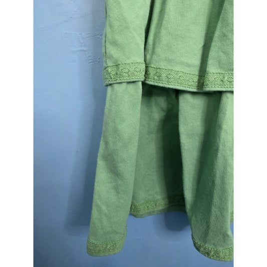 Janie and Jack Tiered Ruffle Jersey Top Girls Palm Beach Green Shirt Size 6