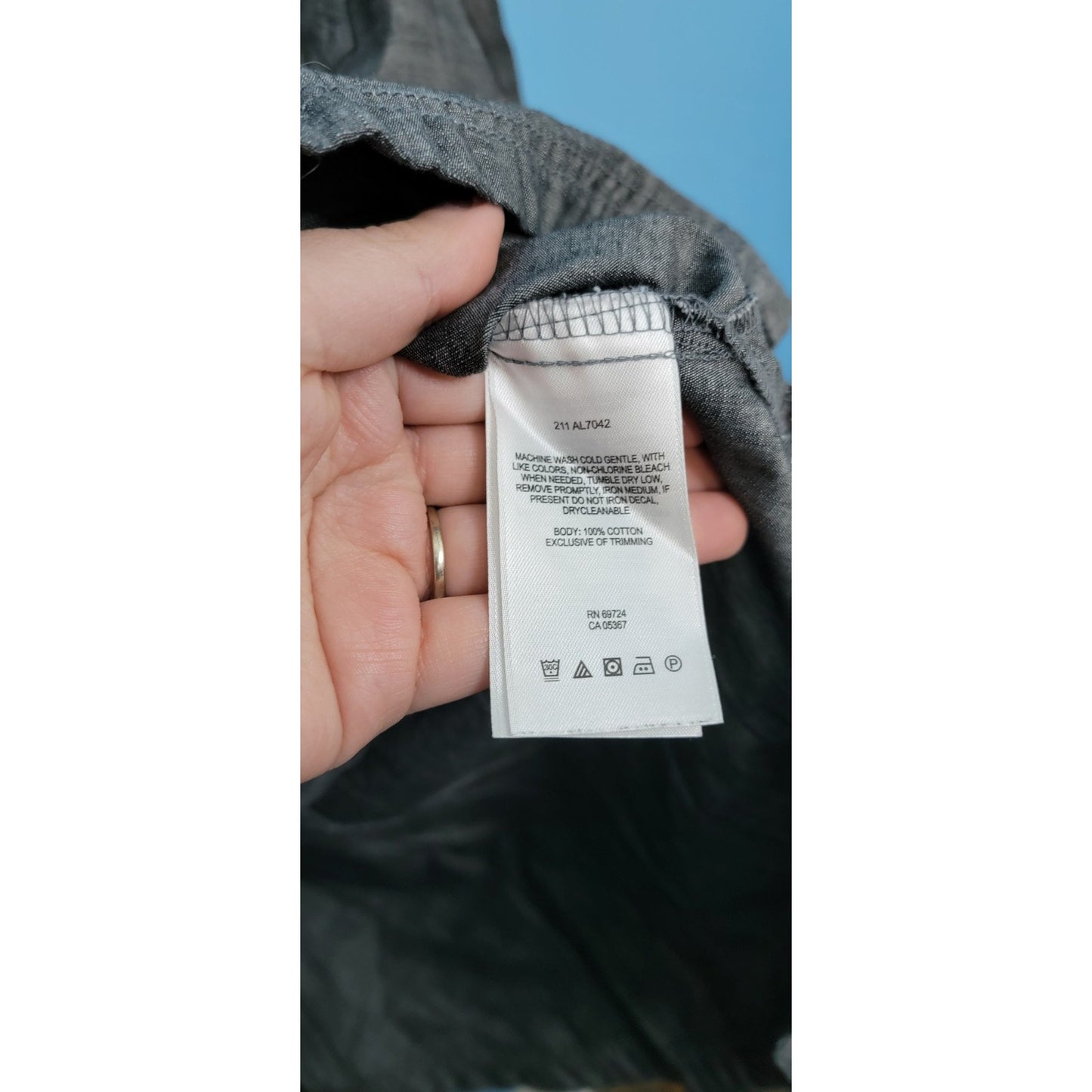 Women's Small Columbia Camp Henry Long Sleeve Cotton Shirt Gray Button Up