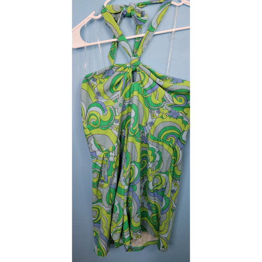 Wild Fable Large Y2K Paisley Halter TerryCloth Swim Cover Up
