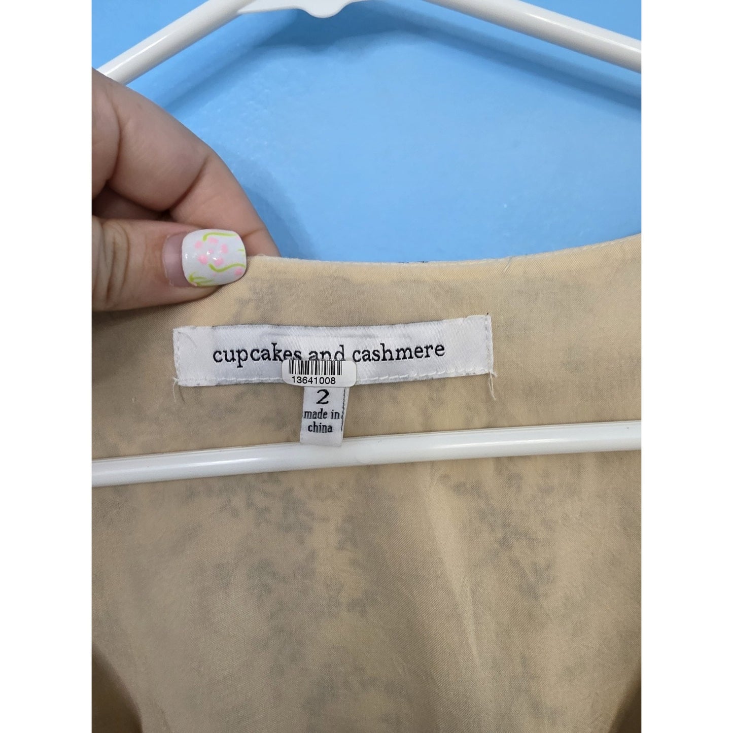 Cupcakes and cashmere Roxbury beige dress size 2