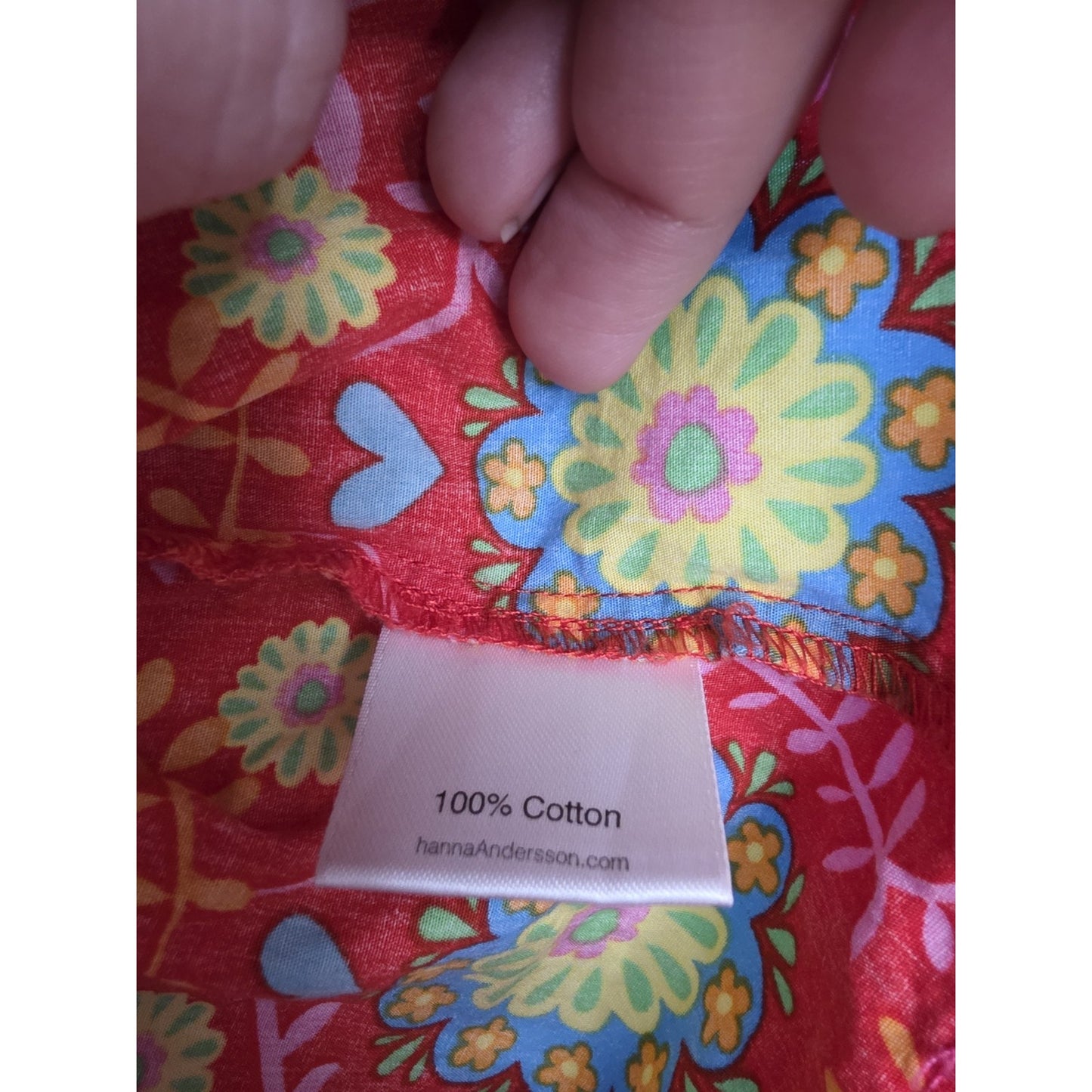 Hanna Andersson Pillowcase Sundress Floral Print Ribbon Tie Shoulder 90/18-24mos