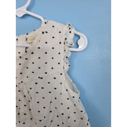 Matilda Jane White Polka Dot Top Size 4