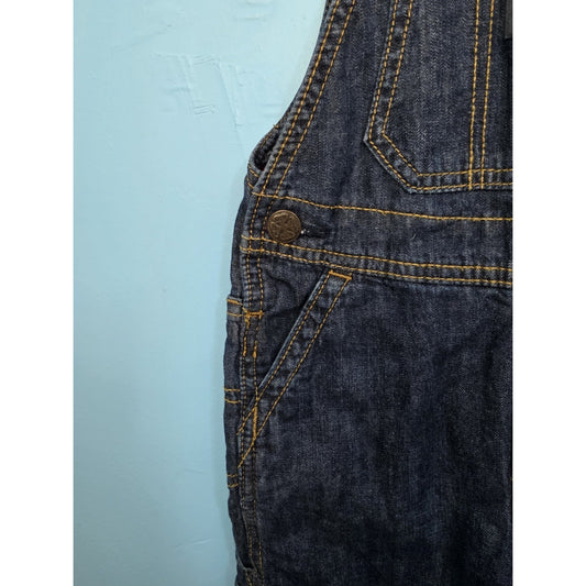 OshKosh Bgosh 3T Denim Buffalo Plaid Flannel Lined Bibs Overalls Jean Toddler
