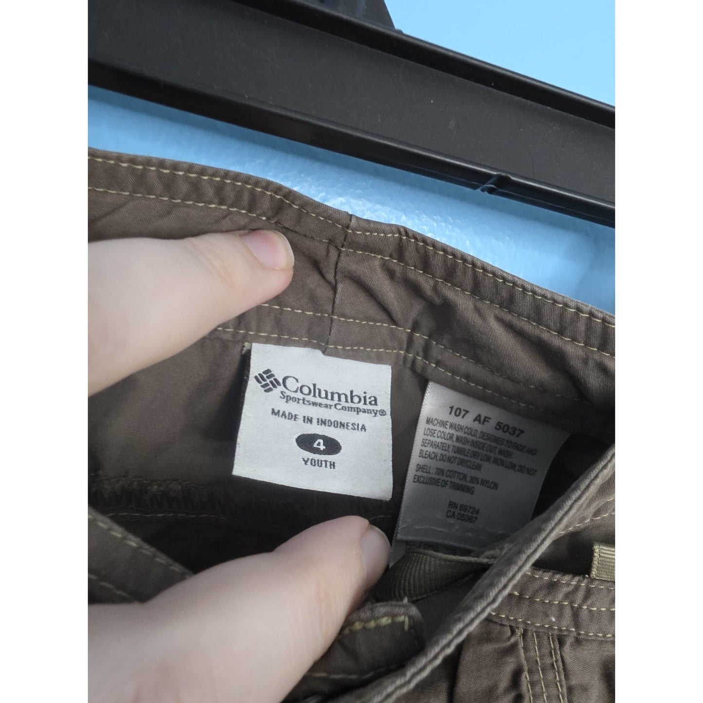 Columbia Cargo Skirt Girls Size 4 Brown Hiking Outdoor Active Pockets
