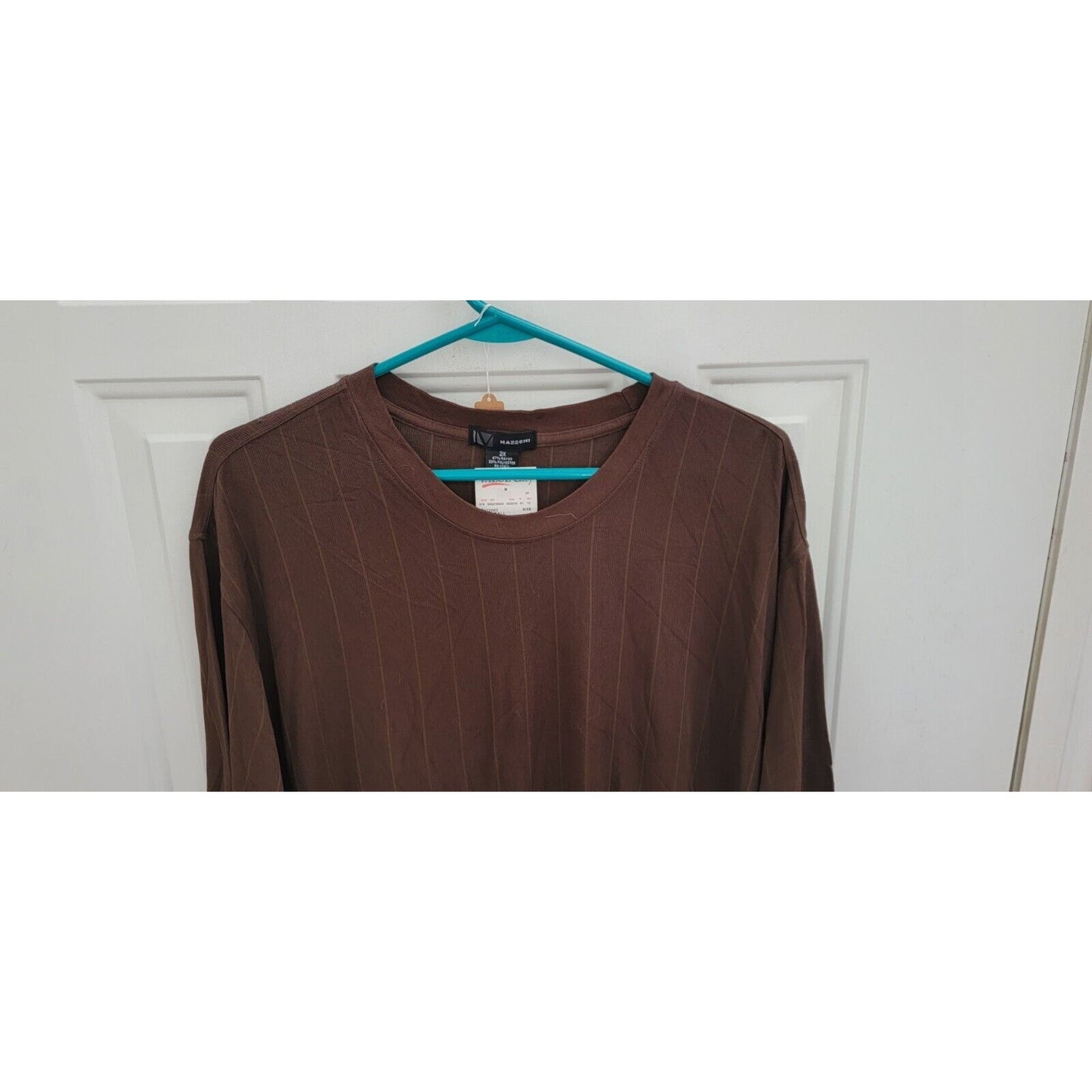 Mens Mazzoni Brown Round Neck Size 2X, NWT