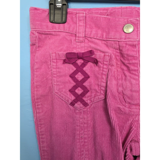 Gymboree Size 7 Pink Corduroy Pants Girls Peruvian Doll Line Front Pockets