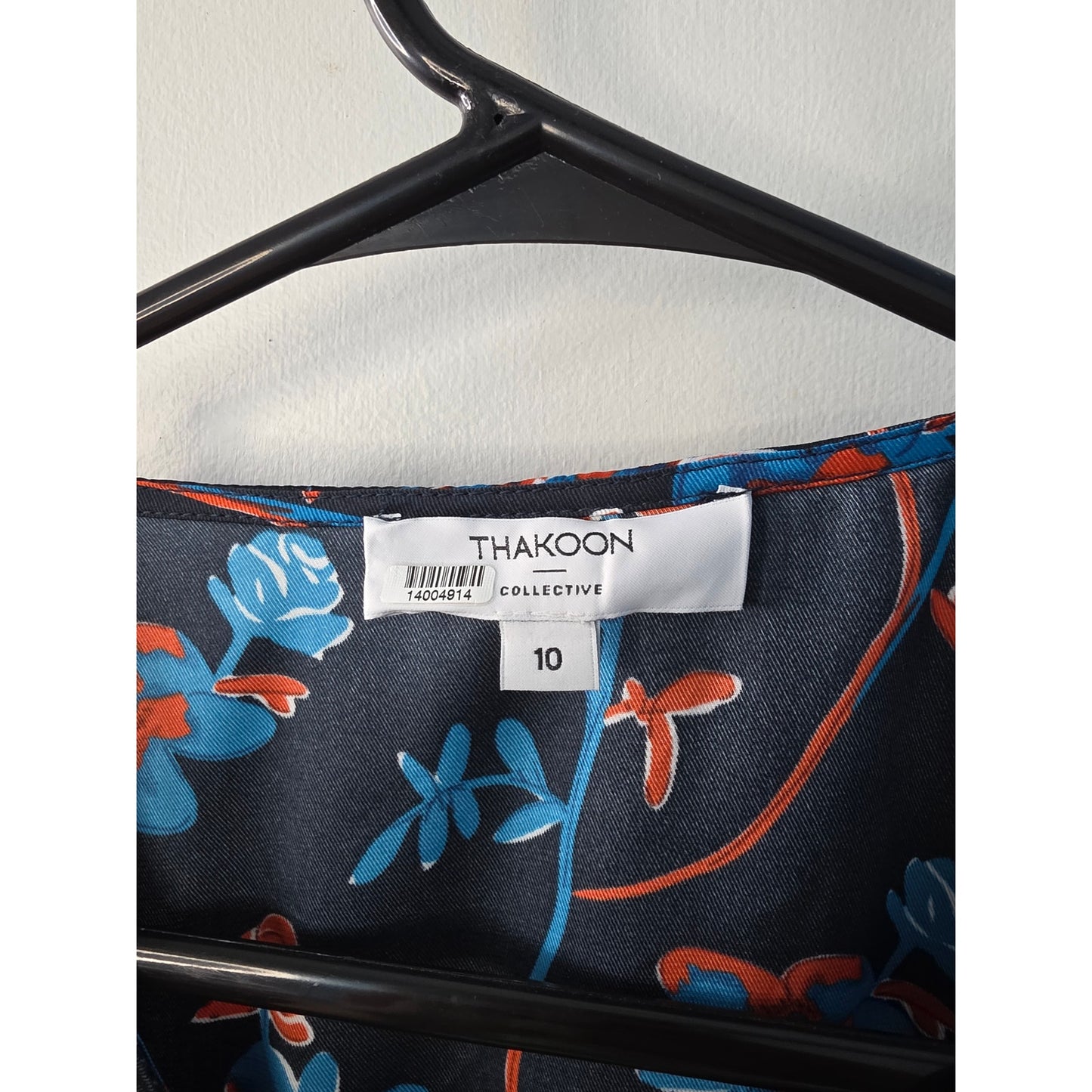 Thakoon Size 10 Shoulder Tie Multicolor Floral Dress
