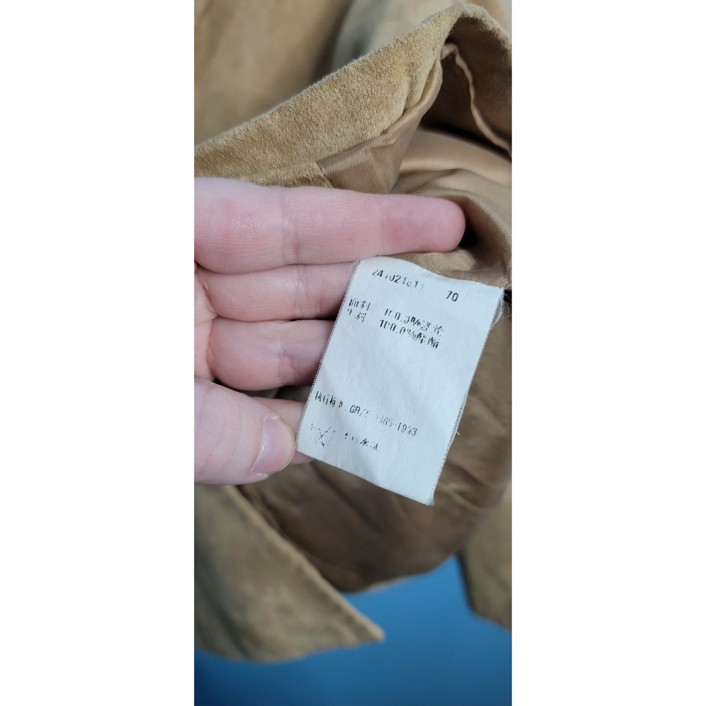 Women's Etam Tan Coat Blazer Size 160/80A With Pockets