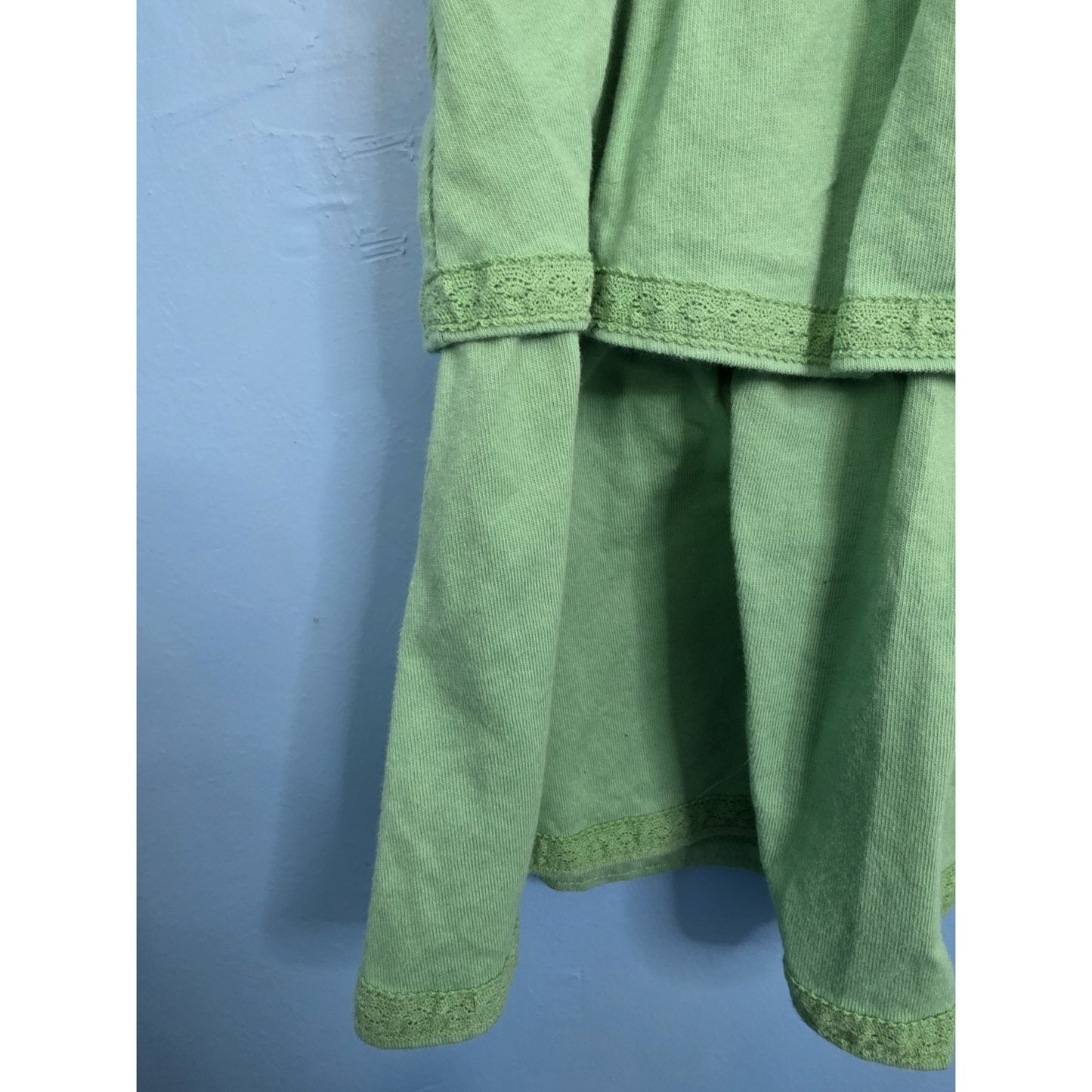 Janie and Jack Tiered Ruffle Jersey Top Girls Palm Beach Green Shirt Size 6