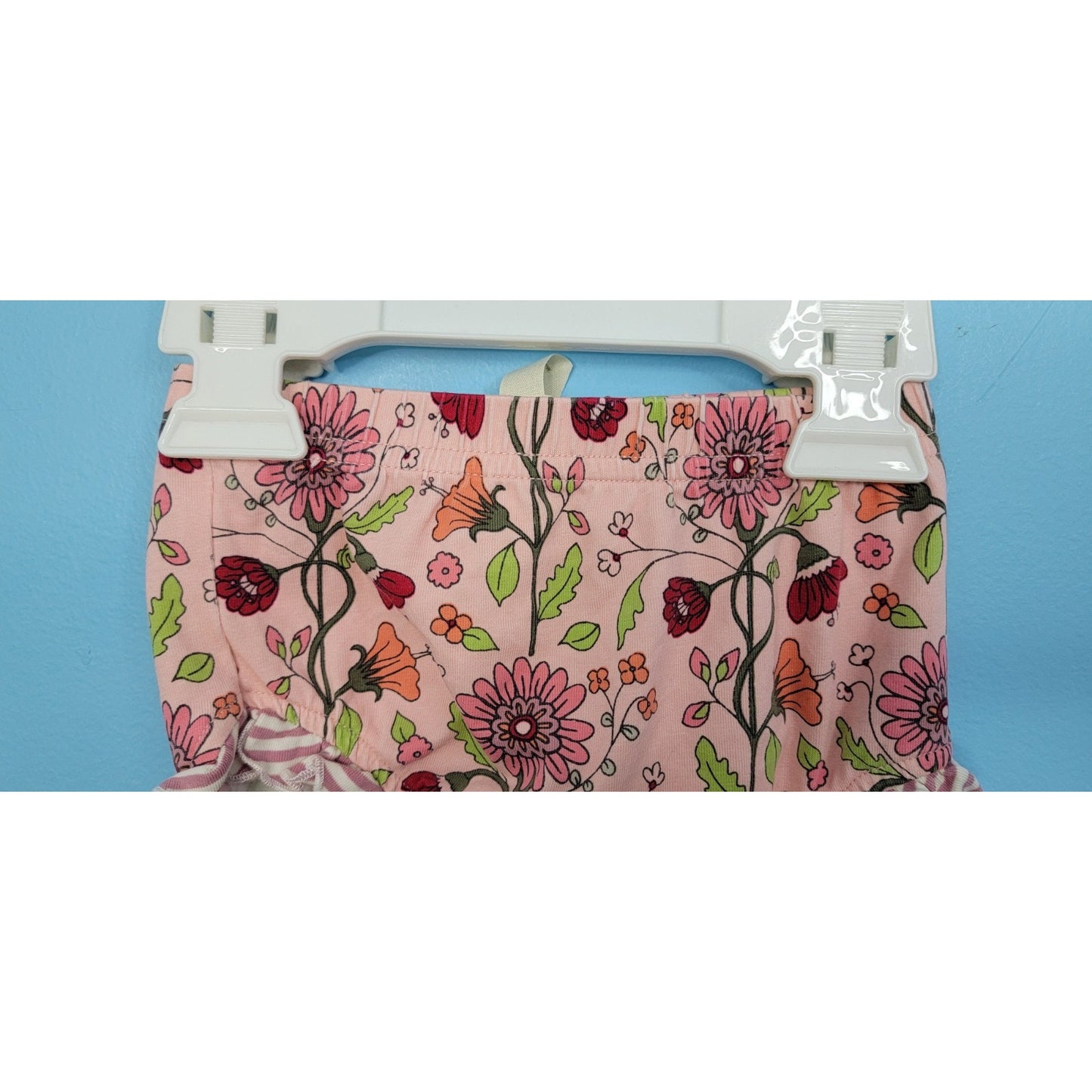 Matilda Jane/MJ Pink Floral Ruffle Diaper Cover 12-18 Months