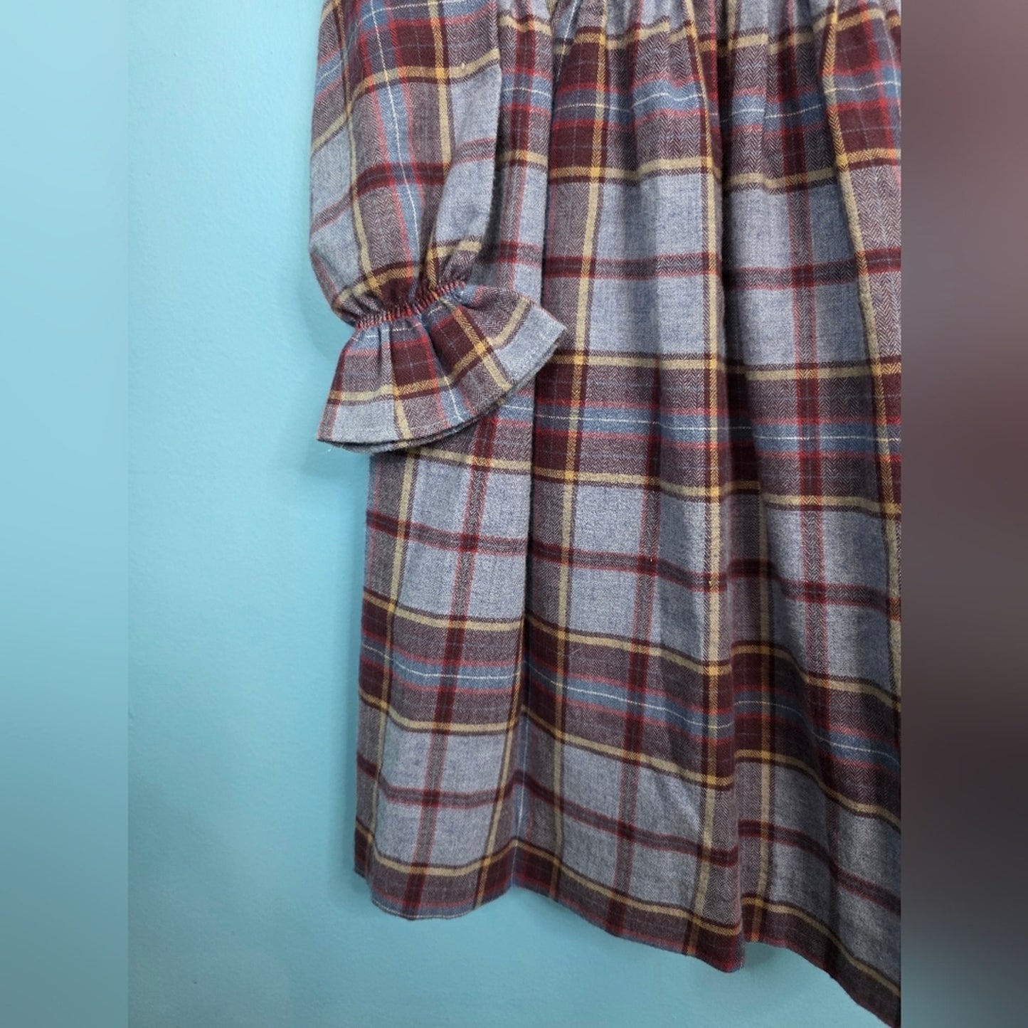 Pepa London Purple Plaid School Girl Dress Peter Pan Collar Size 5 Years