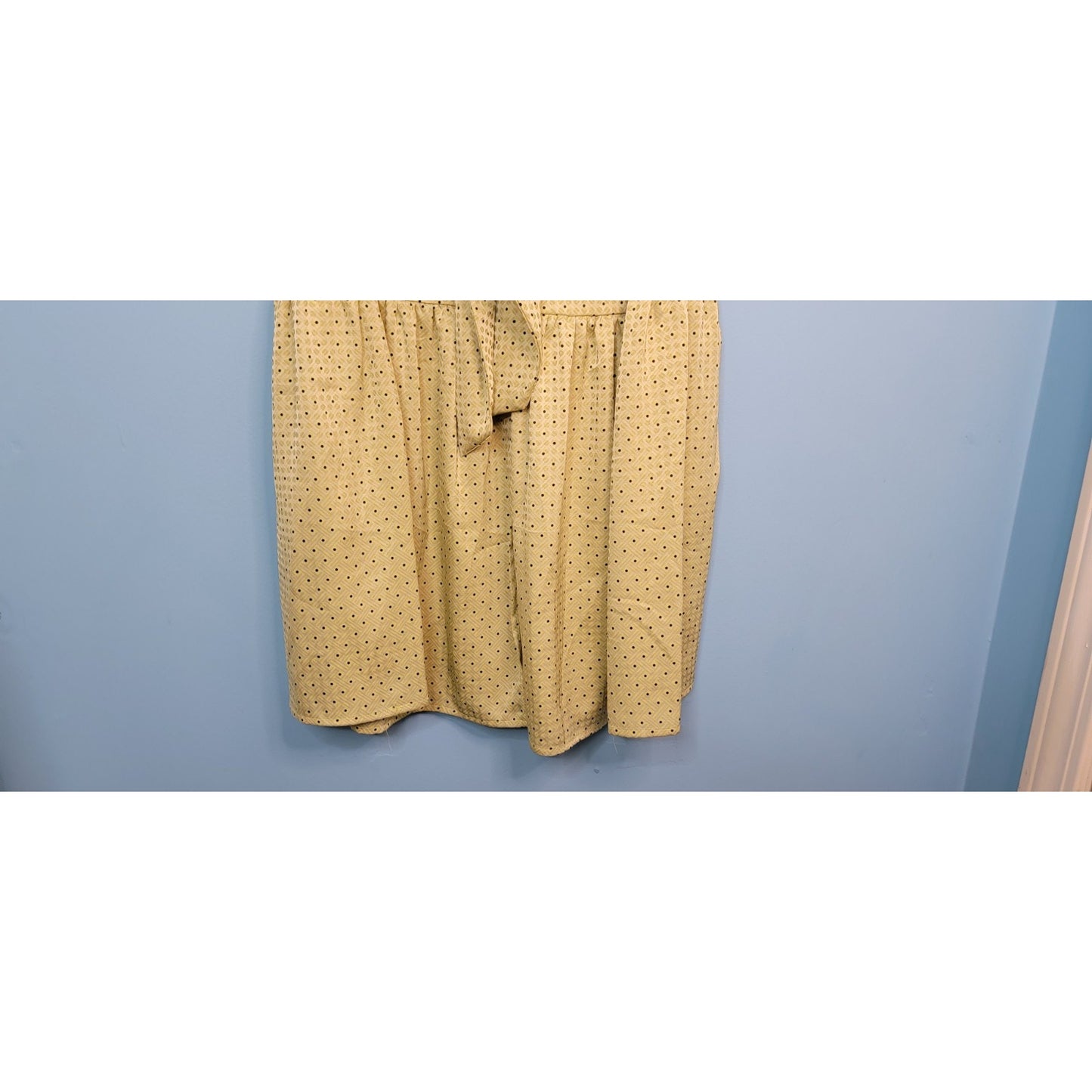 Love, Whit Citron Dot Midi Maxi Dress Womens Sz XS Tie Waist Green Whitney Port