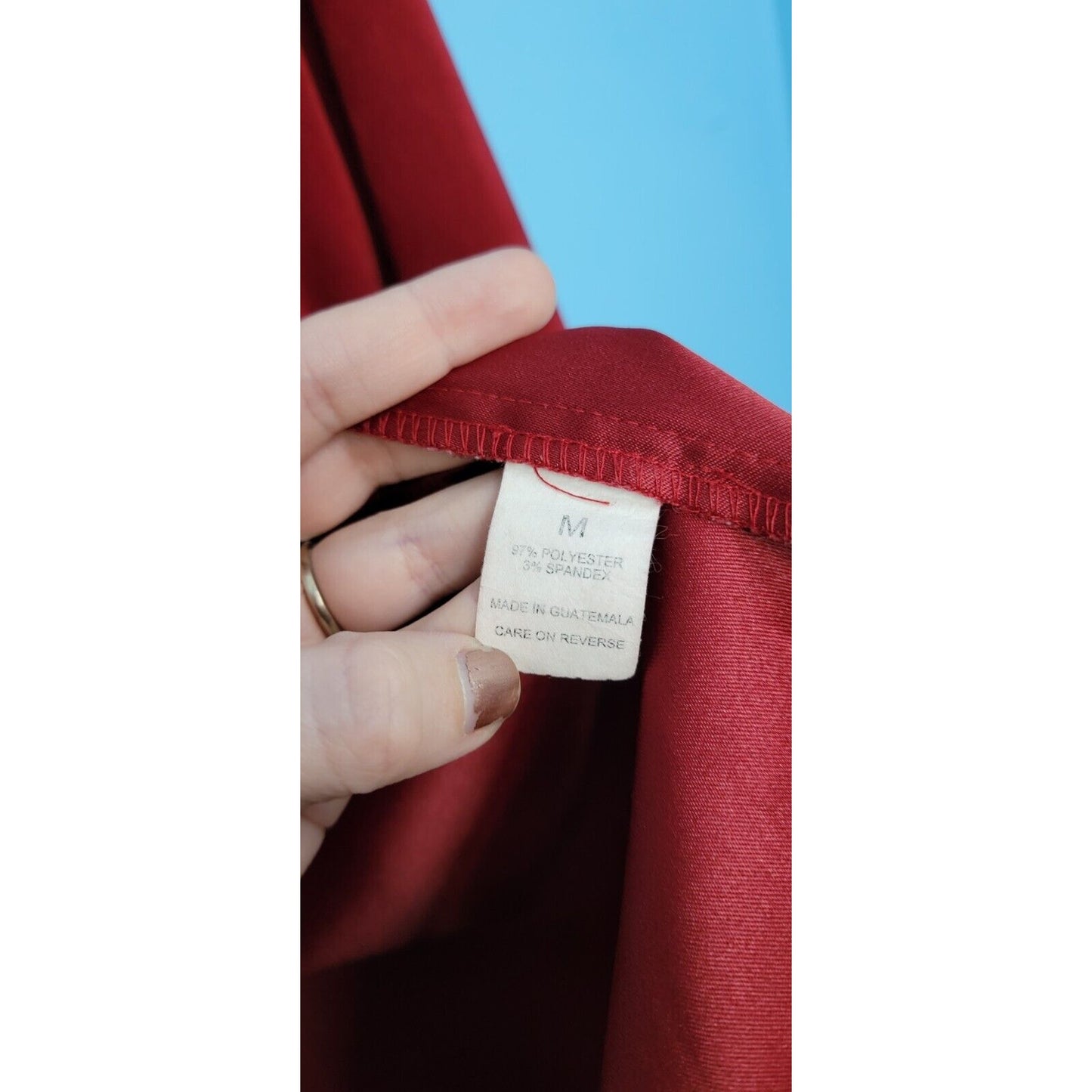 Briggs New York Medium Red Long Sleeve Button Down Women's Blazer Jacket
