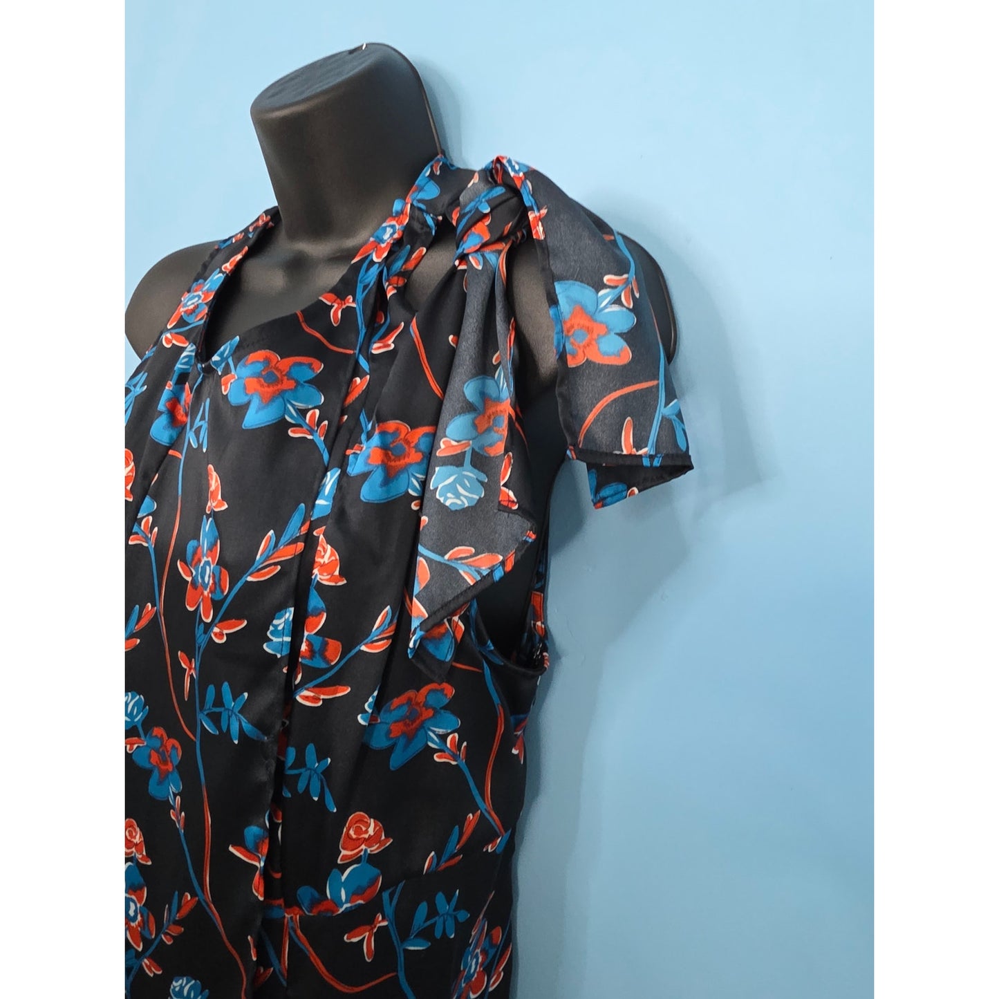 Thakoon Size 10 Shoulder Tie Multicolor Floral Dress