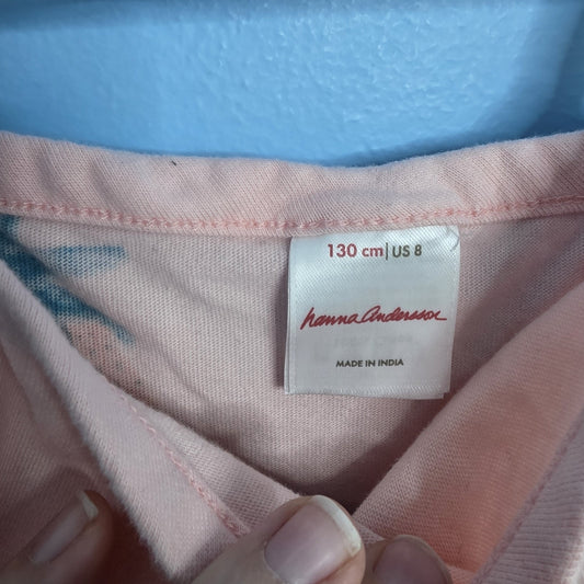 Hanna Andersson Fruit Pink Strawberry Cami Top Girls Size 130/8