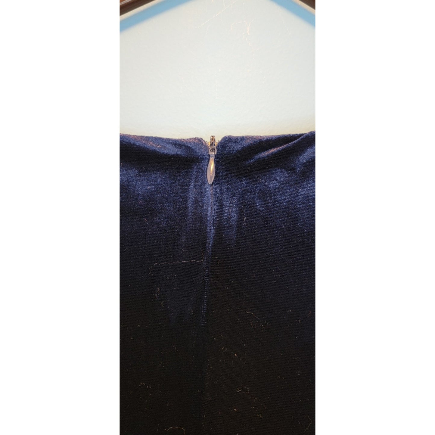 Bbonlinedress Size Small Navy Blue Velvet Fit & Flare Dress NWOT