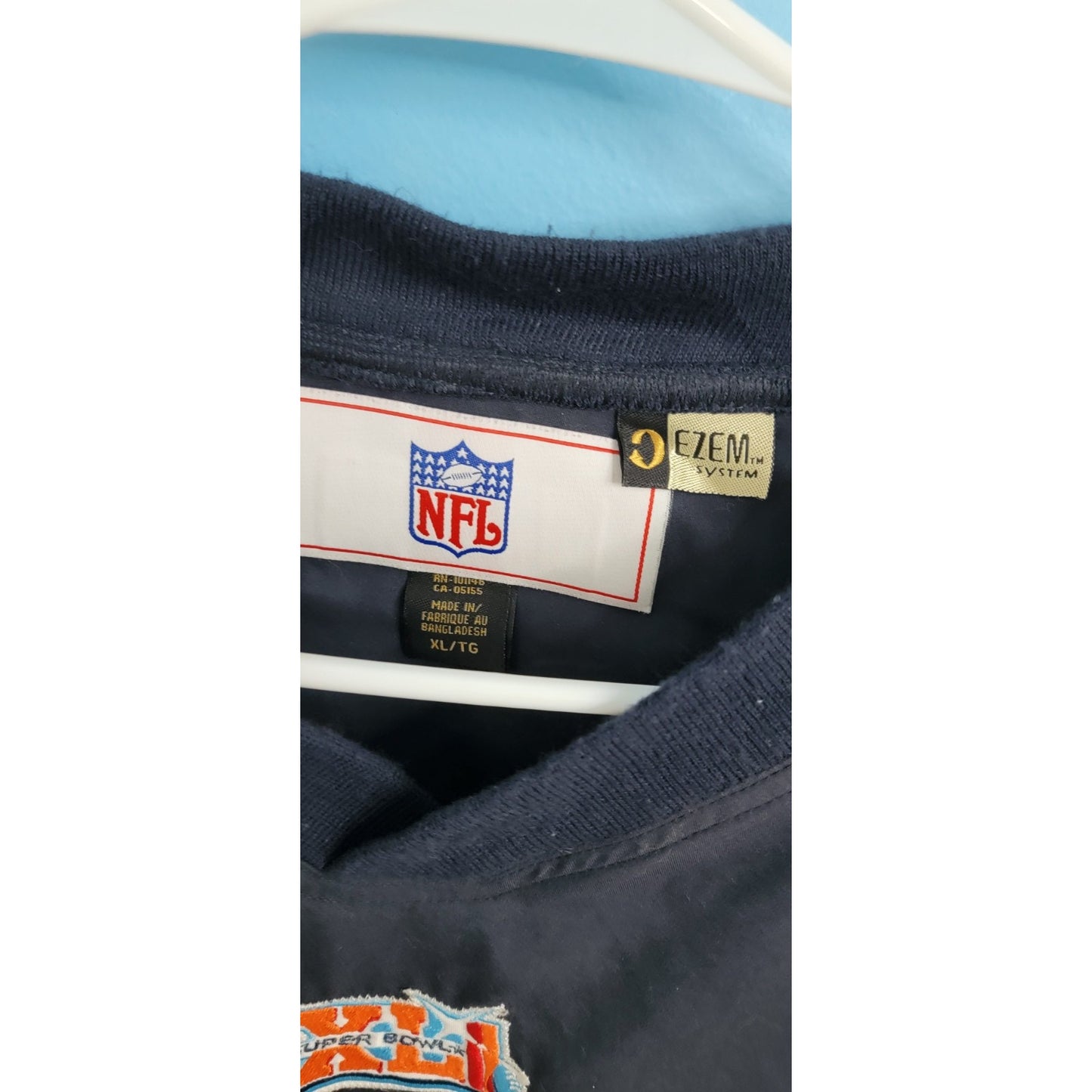 NFL Superbowl Champs XLI Colts Windbreaker Navy Pullover V-Neck Pockets Size XL