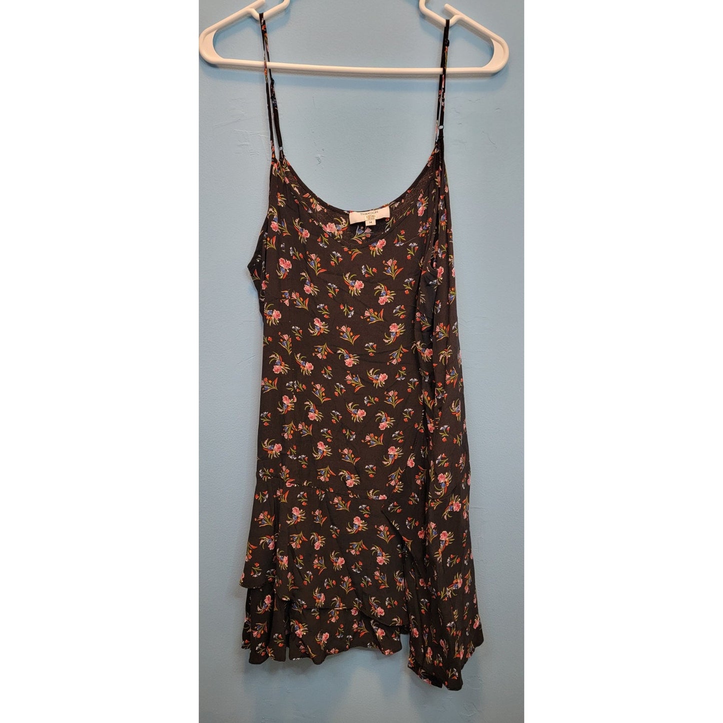 Rent The Runway Thakoon Collective Black Floral Slip Mini Dress Womens 14
