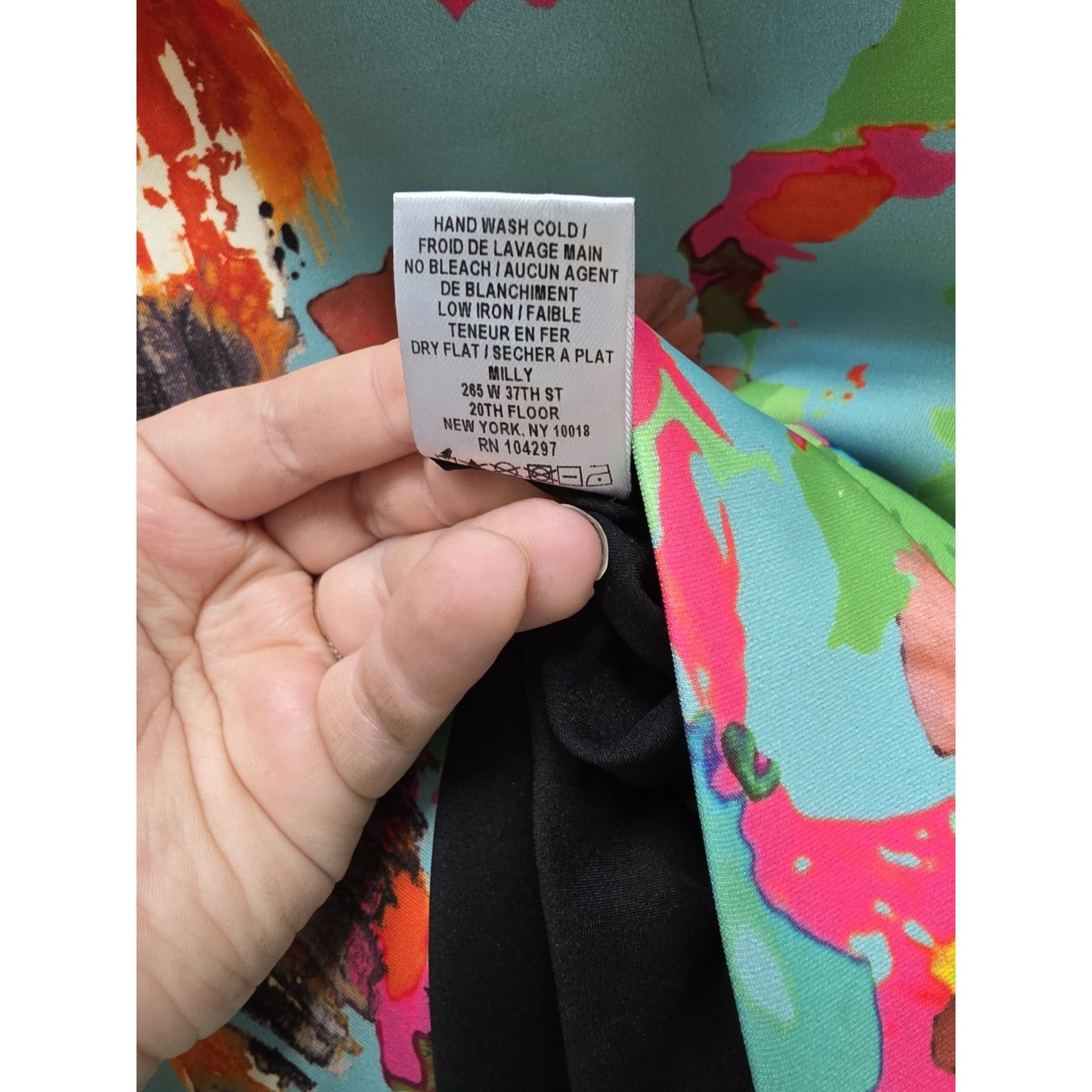 Milly Size 4 - Multicolor Boatneck Scuba Sheath Dress