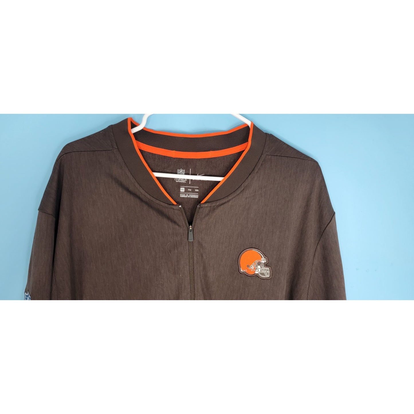 Mens Nike Cleveland Browns XXL 1/4 Zip Sweater NFL