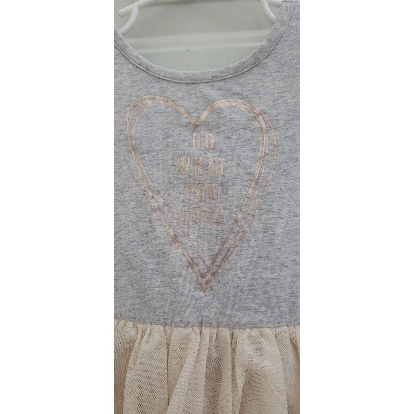Girls Old Navy Tulle Bottom Dress "Do What You Love" Size 4T