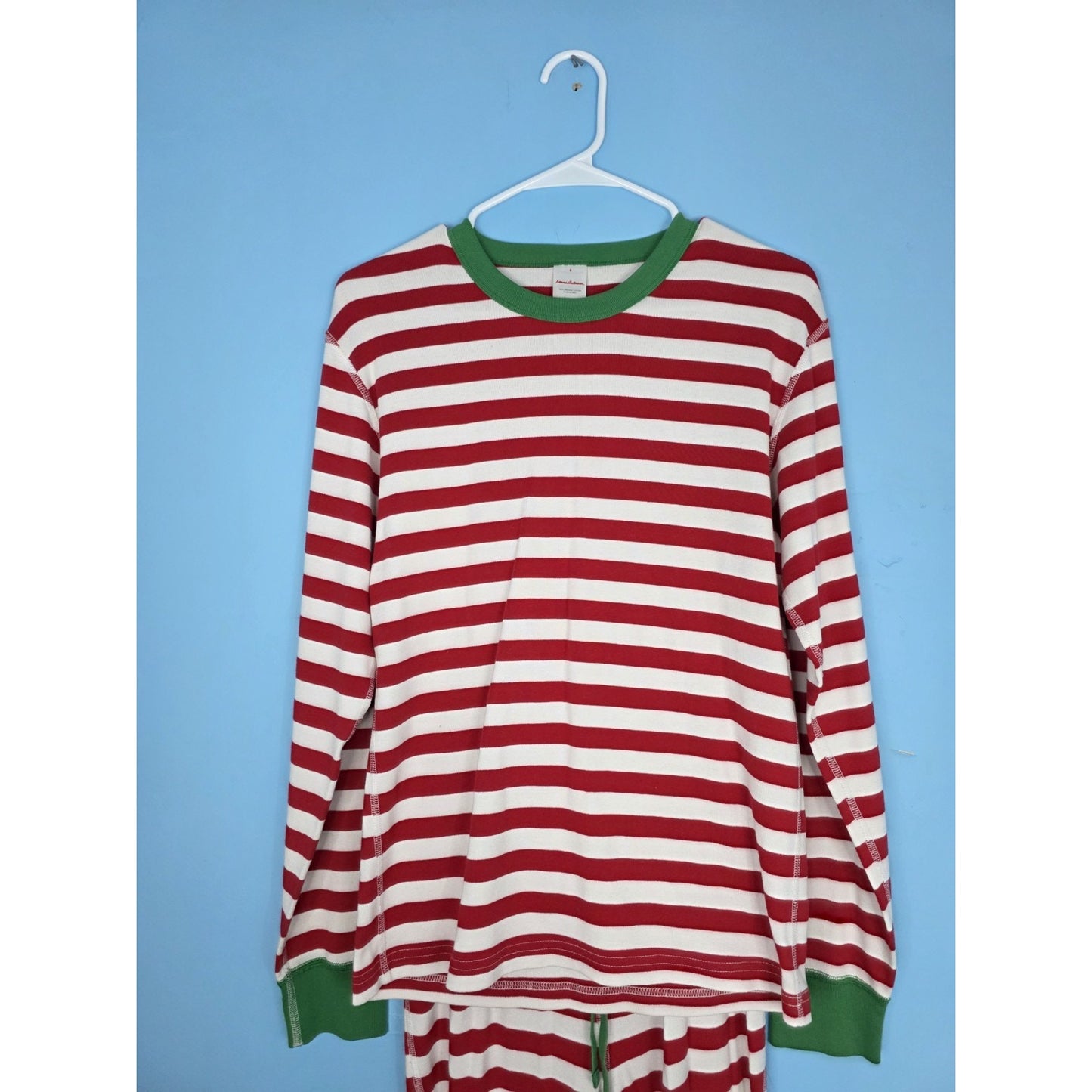 Hanna Andersson Women's Red Striped 2 Pc Pajama Set Size Small Top & Pants