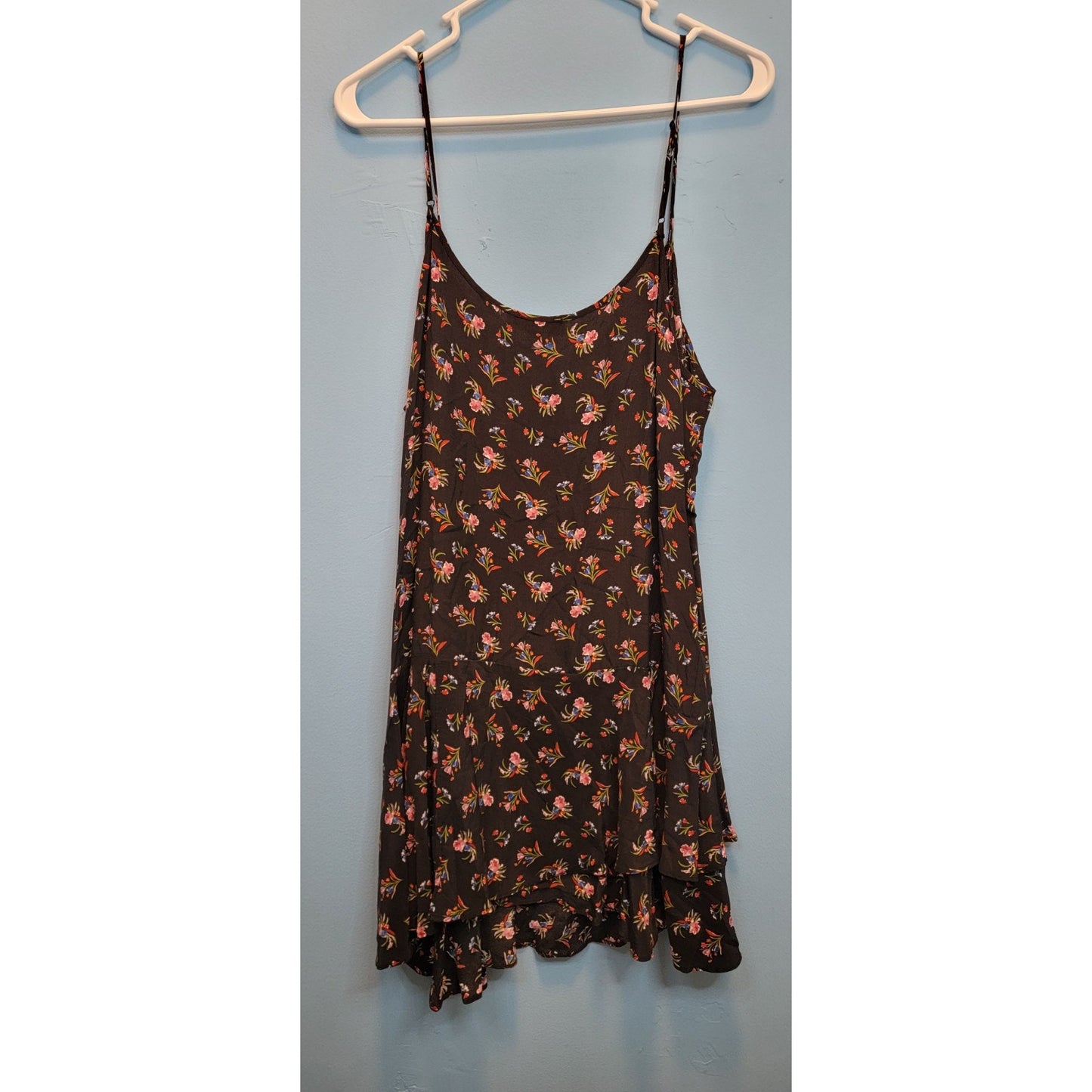Rent The Runway Thakoon Collective Black Floral Slip Mini Dress Womens 14