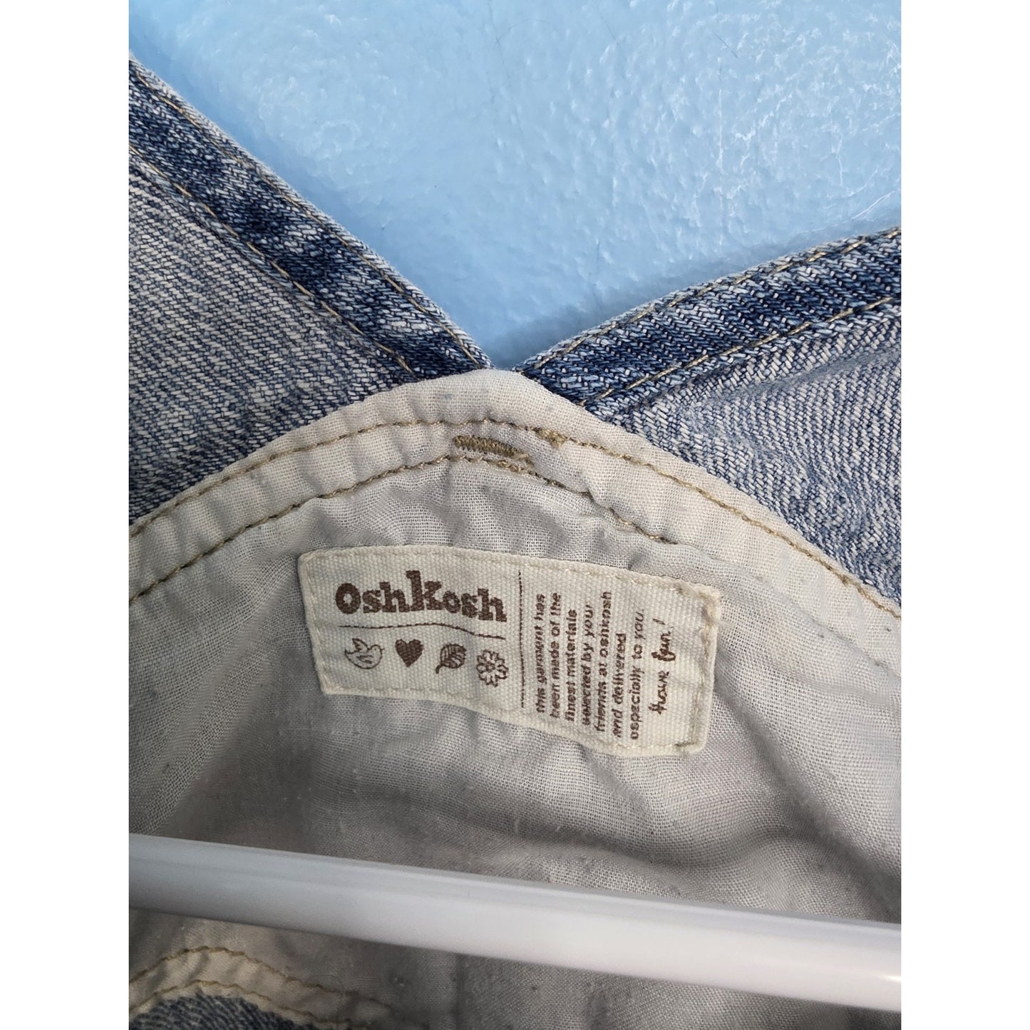 Oshkosh B’gosh Embroidered Vestbak Denim Dress Size 3T
