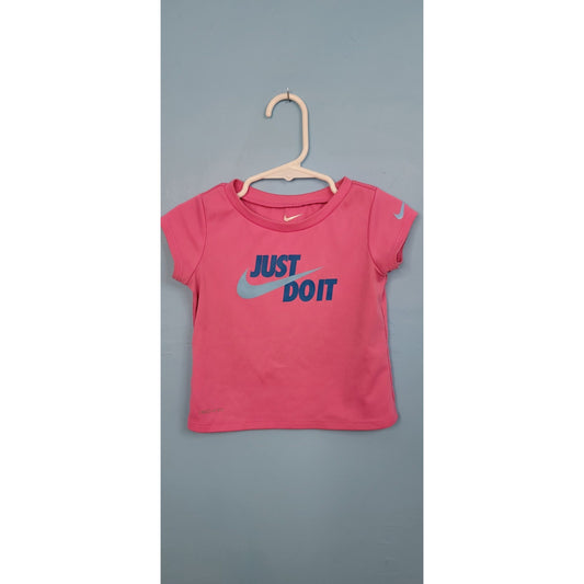 Girls 18 Months Pink Nike Dri- Fit 'Just Do It' Tee