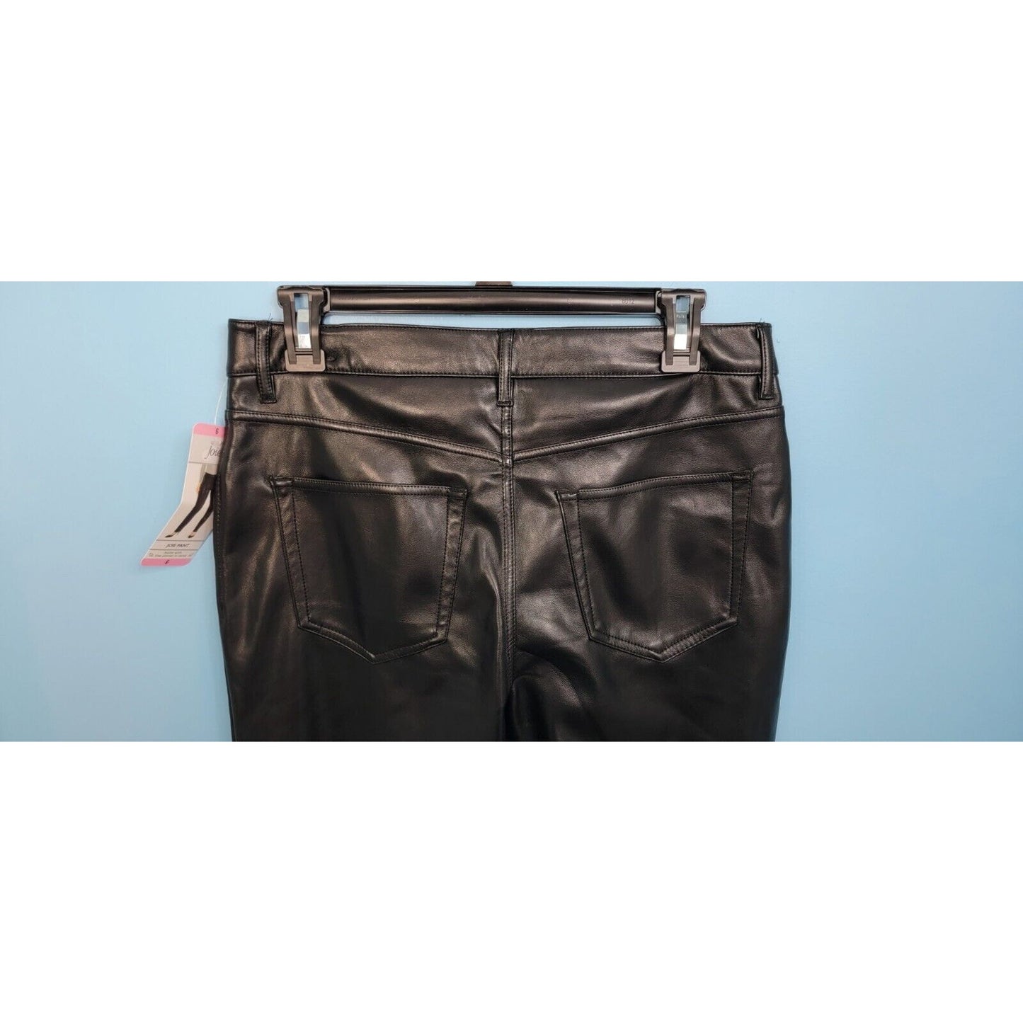 JOIE NWT Black Faux Leather Pants Ankle Length Skinny Leg Limited Edition Sz 6