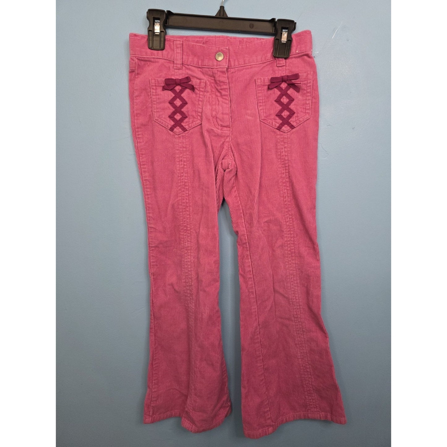 Gymboree Size 7 Pink Corduroy Pants Girls Peruvian Doll Line Front Pockets