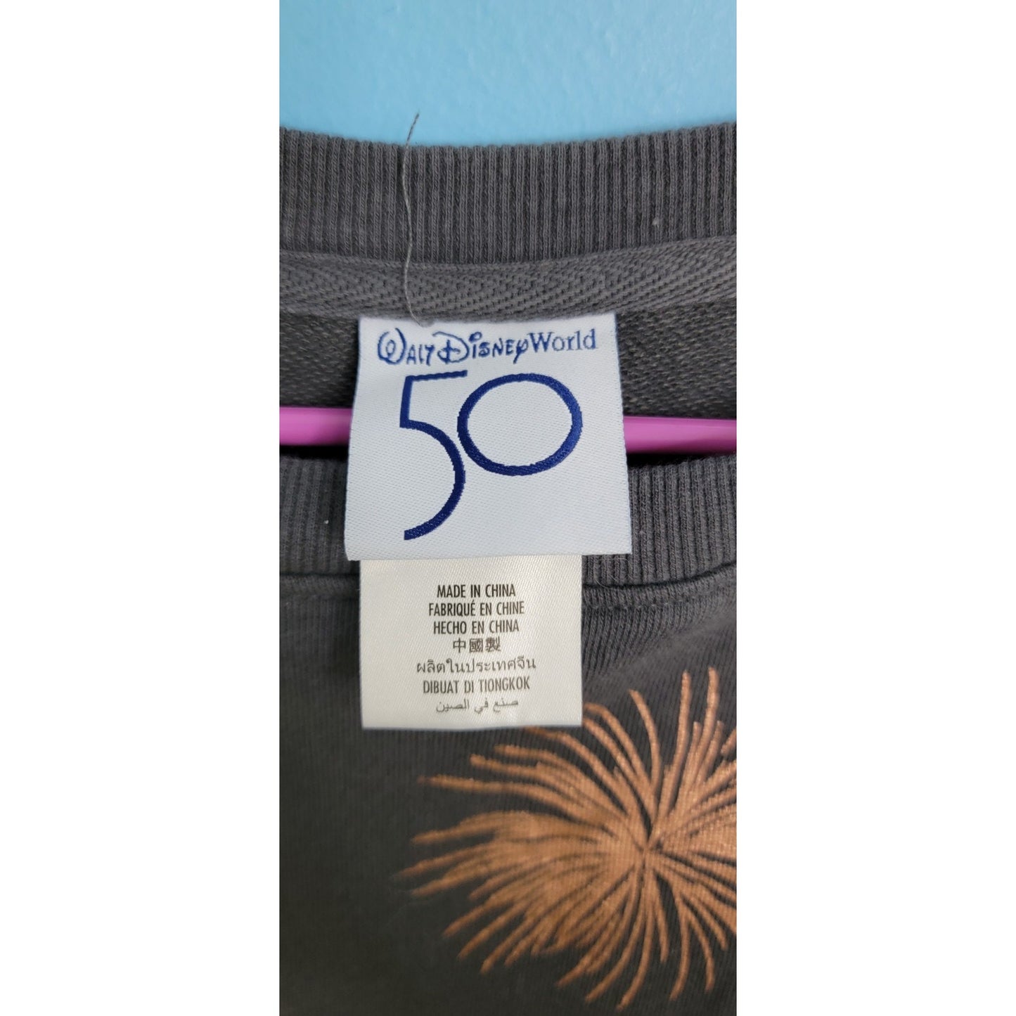 Disney World 50th Anniversary October 1st Castle Dolman Shirt Adult 3XL XXXL