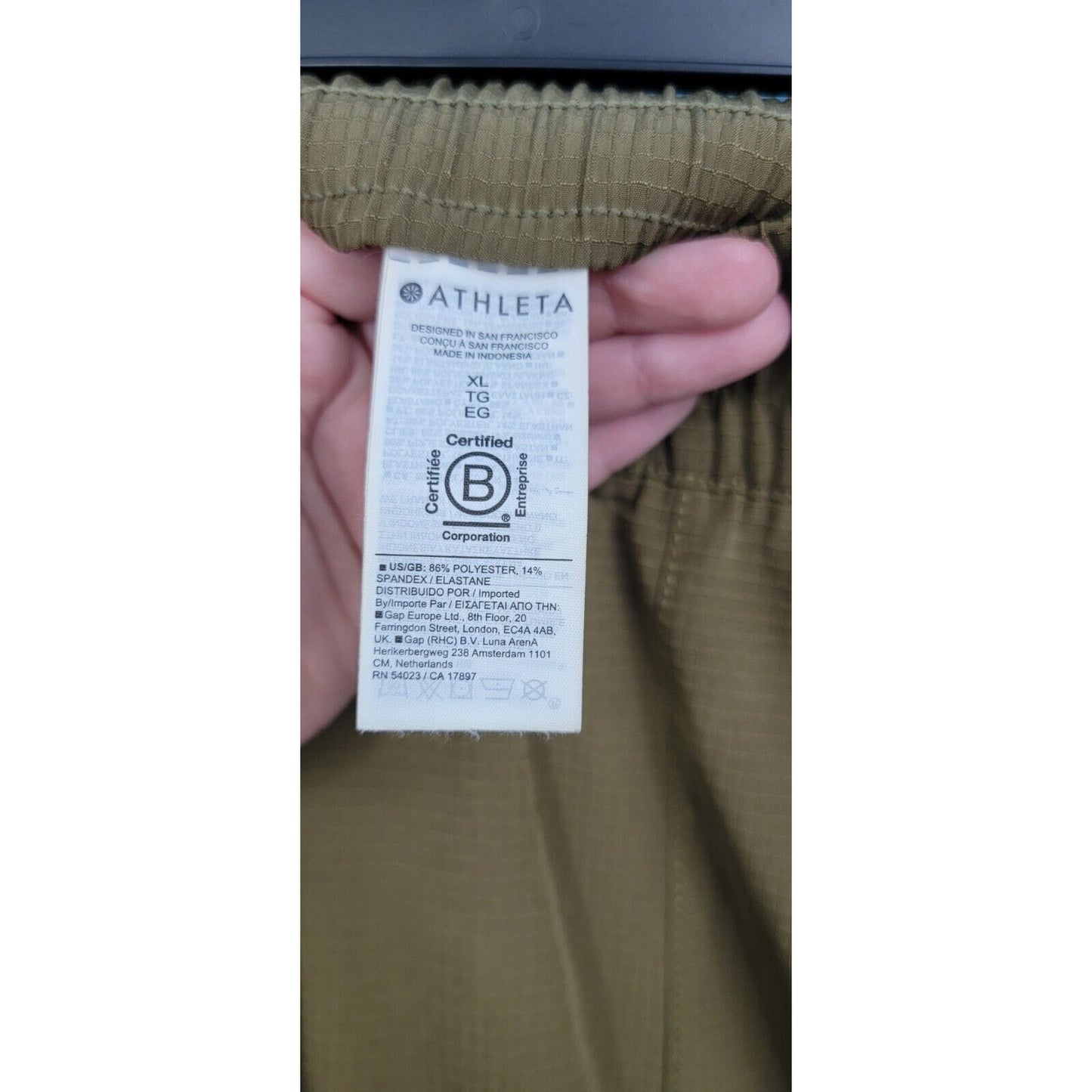 Athleta Textured Brooklyn Shorts Women Sz XL Yellow/Brown Pleated