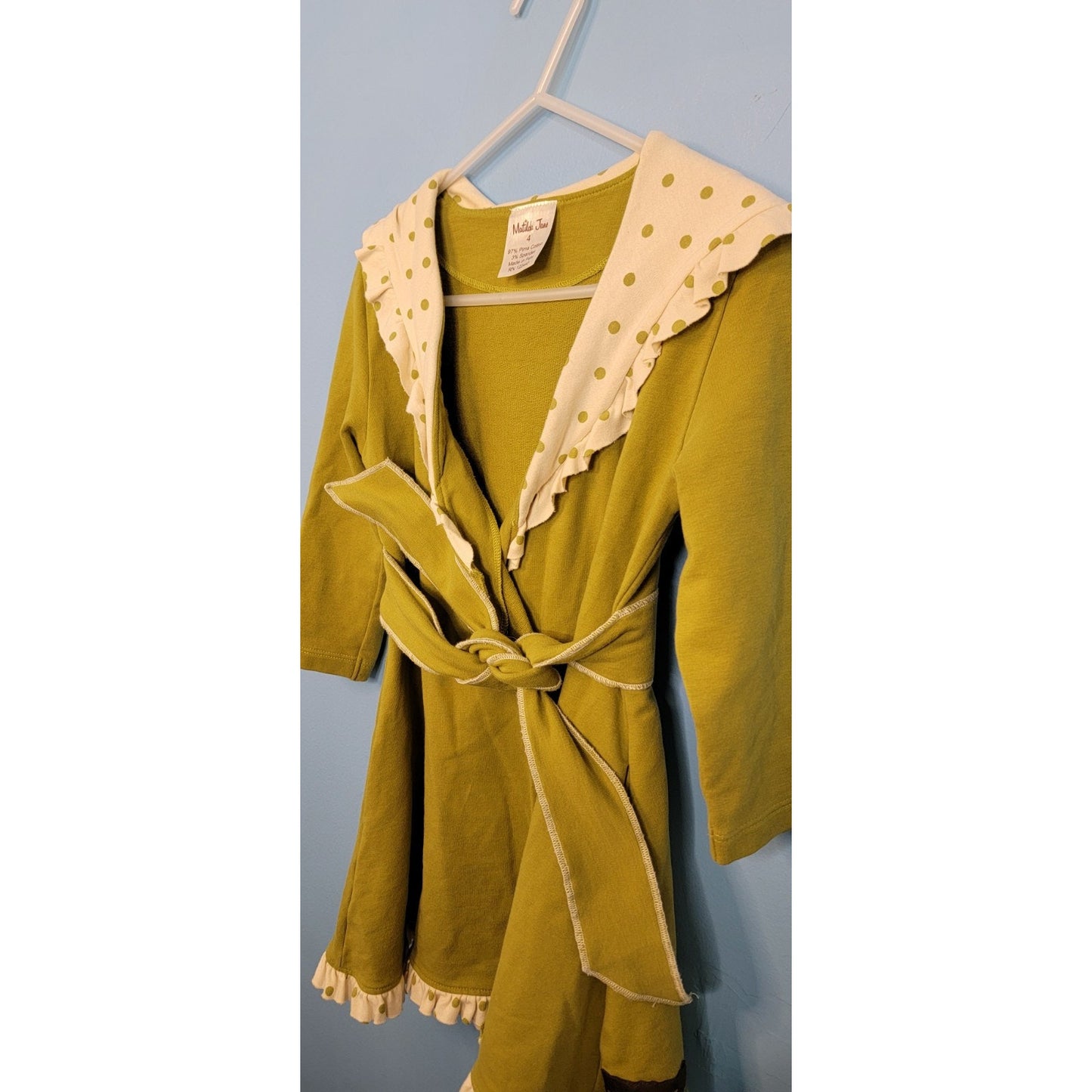 Matilda Jane Good Hart Northern Lights Willow Jacket Size 4 Olive Pea Green