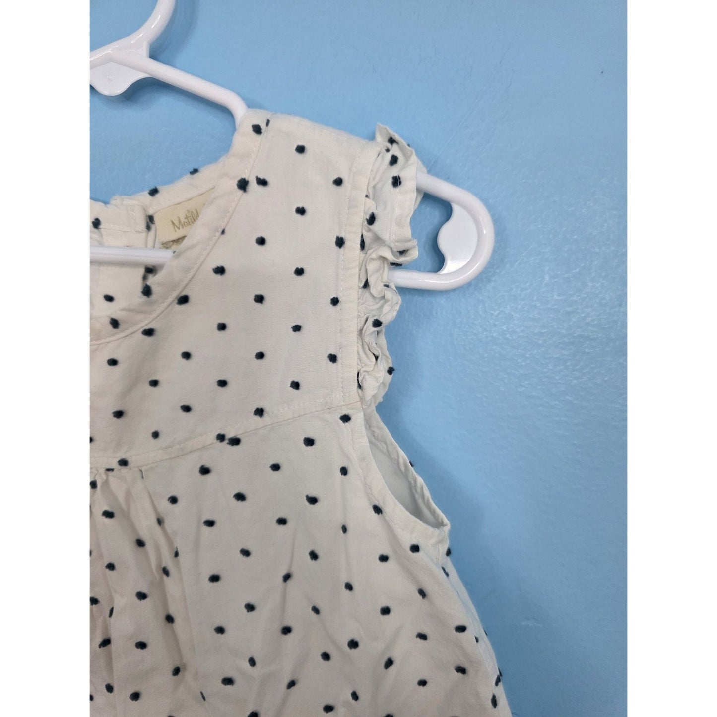 Matilda Jane White Polka Dot Top Size 4