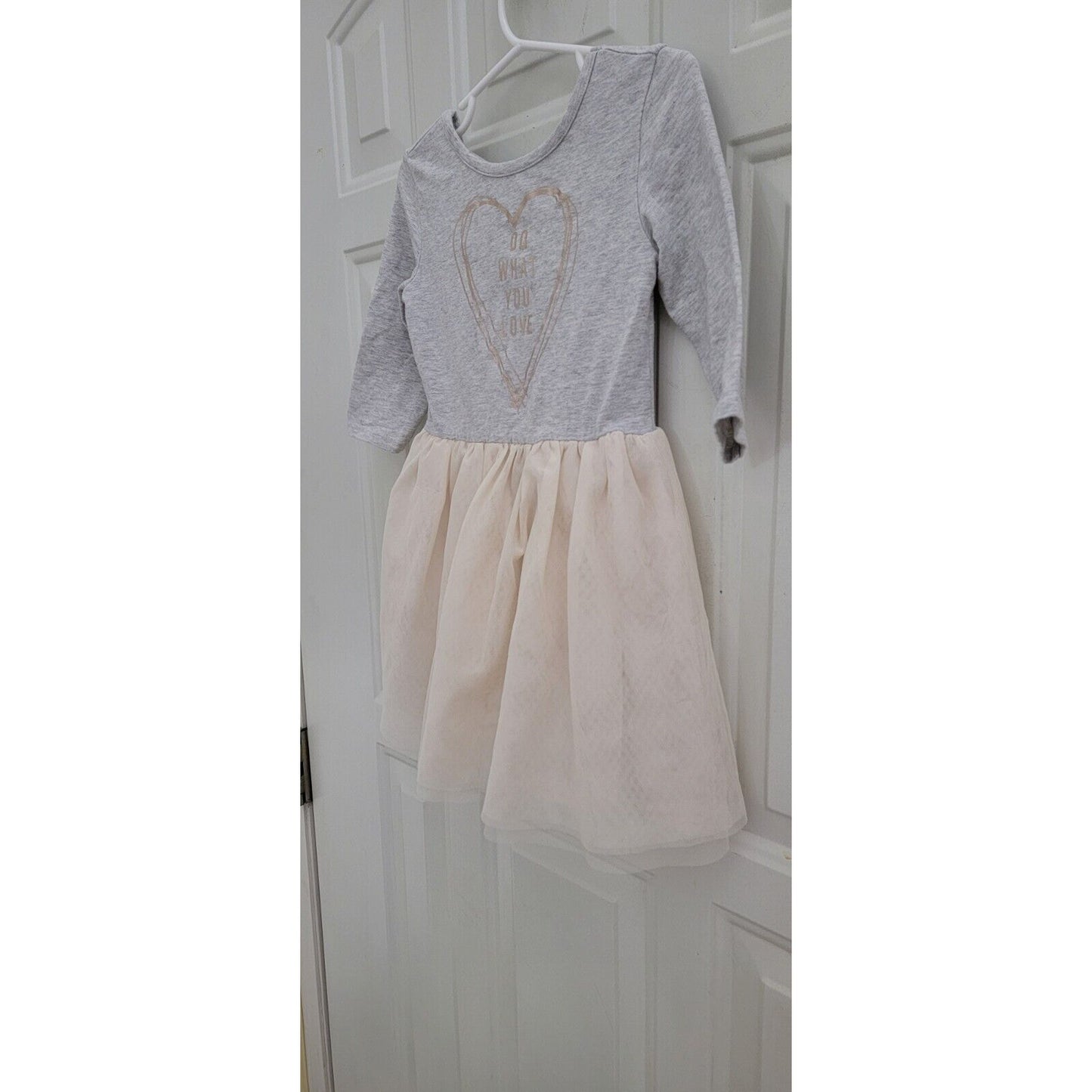 Girls Old Navy Tulle Bottom Dress "Do What You Love" Size 4T