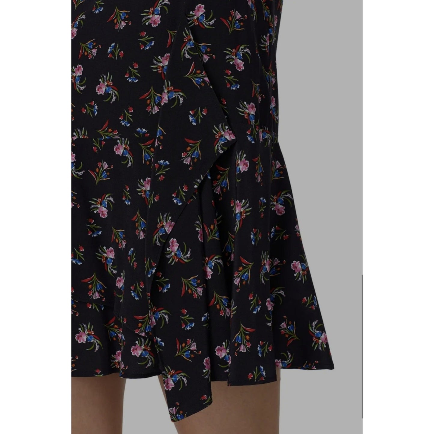 Rent The Runway Thakoon Collective Black Floral Slip Mini Dress Womens 14