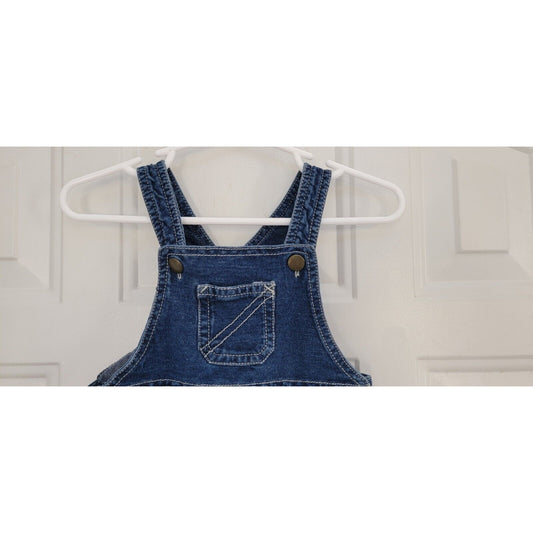 Baby Faded Glory Denim Shortalls Size 6-9 Months