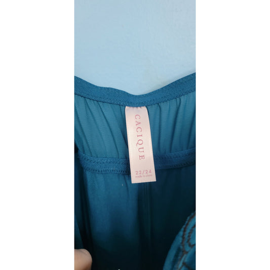 Cacique 22/24 Underwire Padded Lingerie in Turquoise