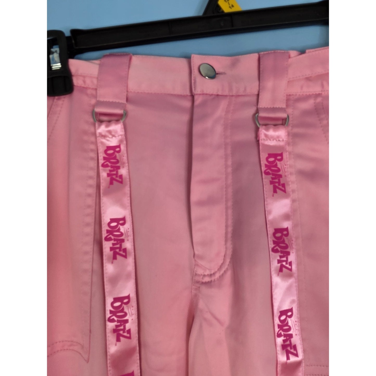 Dolls Kill Bratz Pink Satin Cargo Pants Small Baggy Pants Y2k 2000 Rare