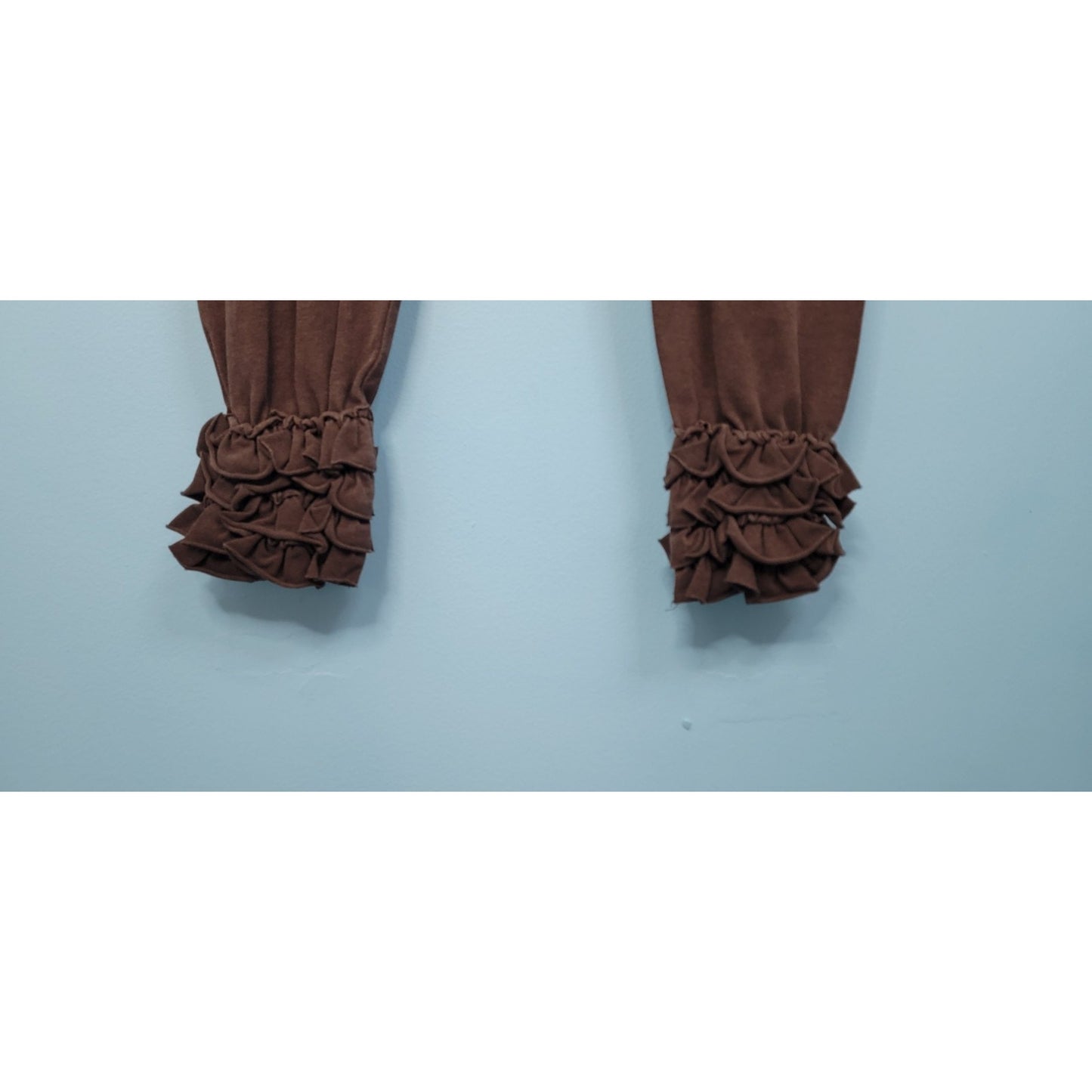 Matilda Jane Brown Pants Ruffle Ankles Size 16 Small Stain On Leg