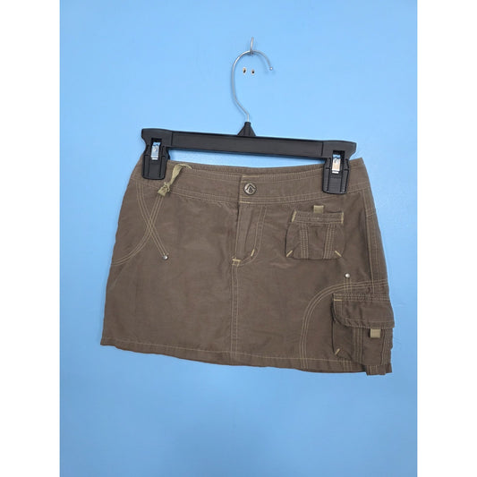 Columbia Cargo Skirt Girls Size 4 Brown Hiking Outdoor Active Pockets