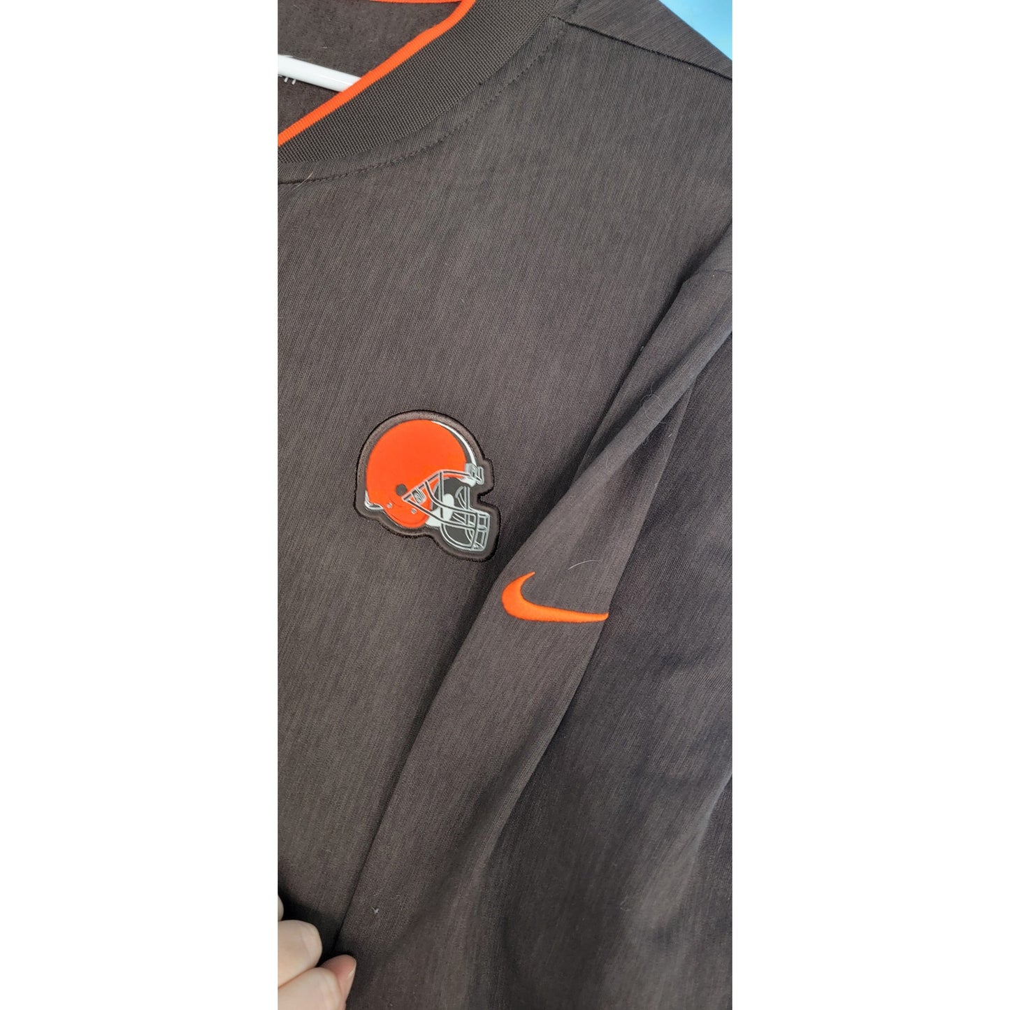 Mens Nike Cleveland Browns XXL 1/4 Zip Sweater NFL