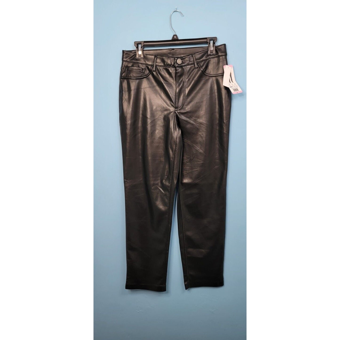 JOIE NWT Black Faux Leather Pants Ankle Length Skinny Leg Limited Edition Sz 6