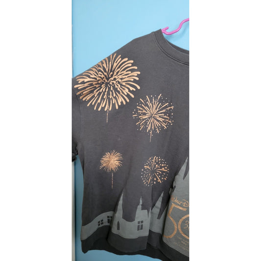 Disney World 50th Anniversary October 1st Castle Dolman Shirt Adult 3XL XXXL