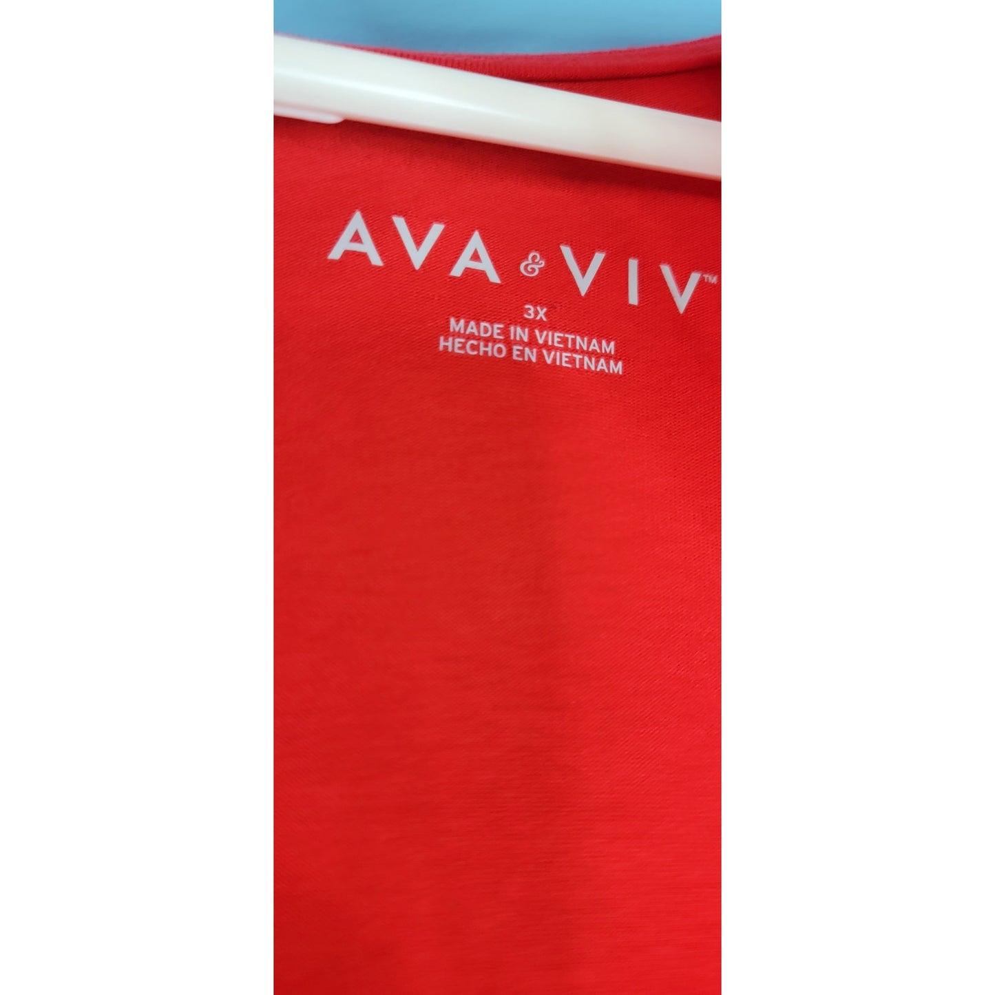 Ava & Viv 3X Red Chest Cut Out Long Sleeve Midi Dress