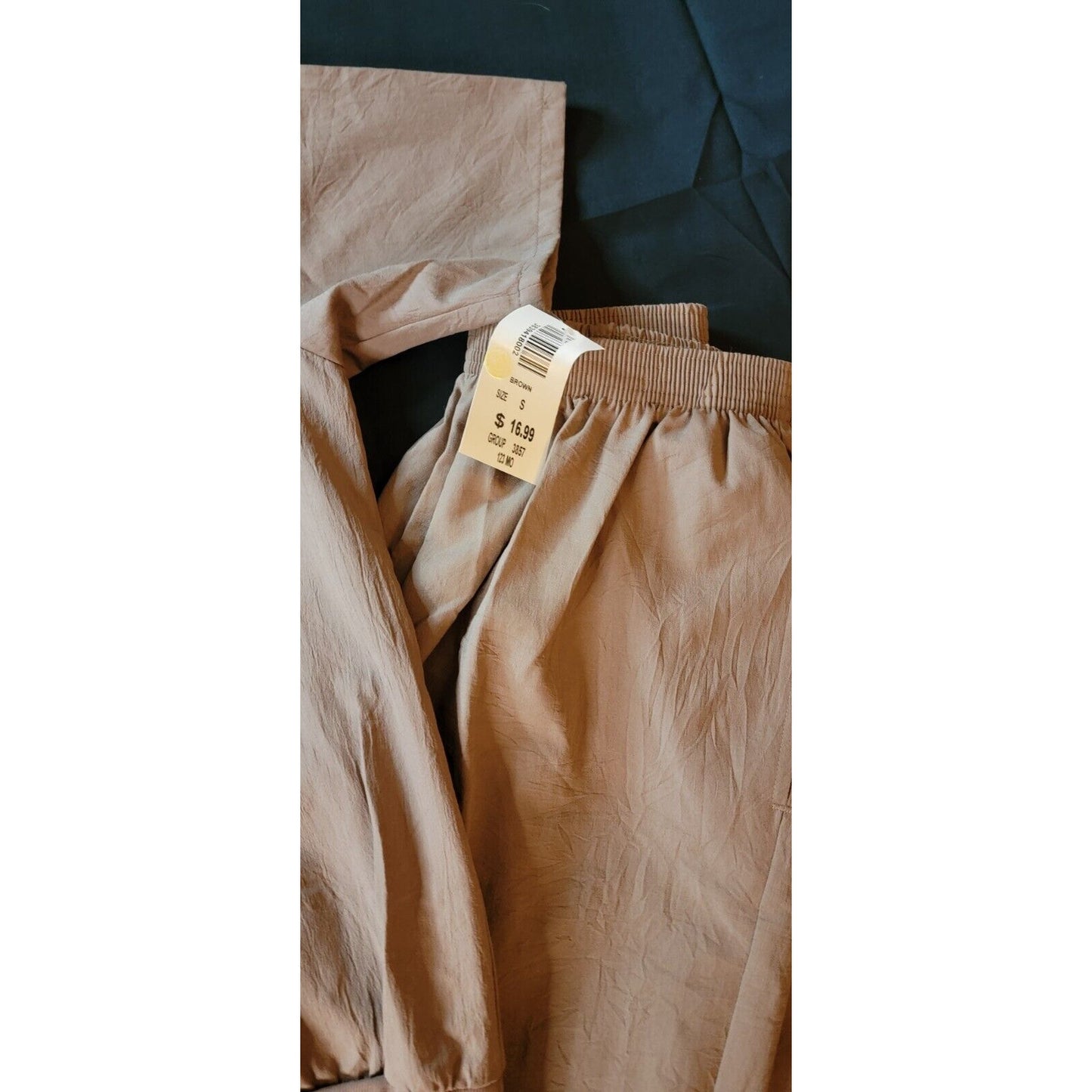 Bonworth 2 Piece Outfit Brown With Floral Embroidered Size Small, Top NWT