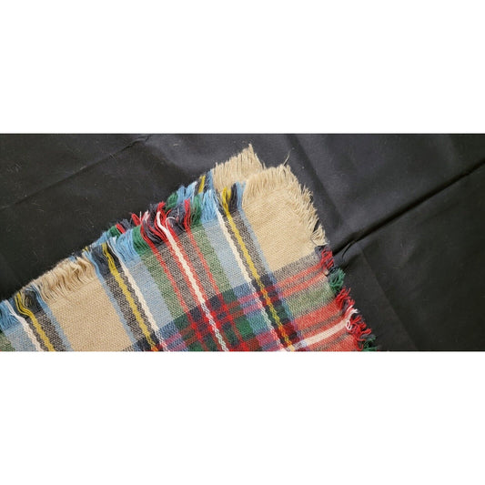 Oversize Woven Plaid Blanket Scarf/Wrap Red/Tan/Multi Shawl Highlander Farmhouse