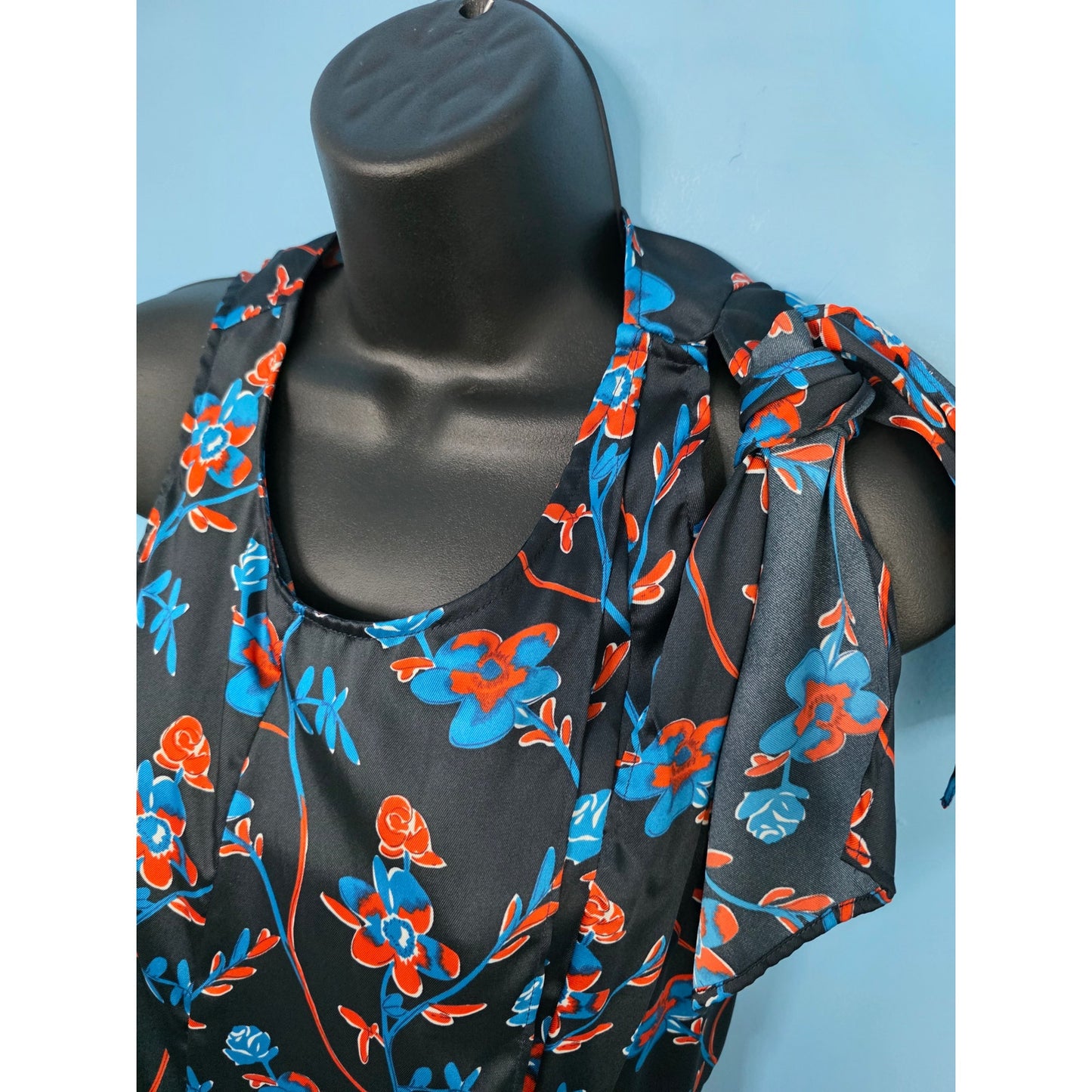 Thakoon Size 10 Shoulder Tie Multicolor Floral Dress