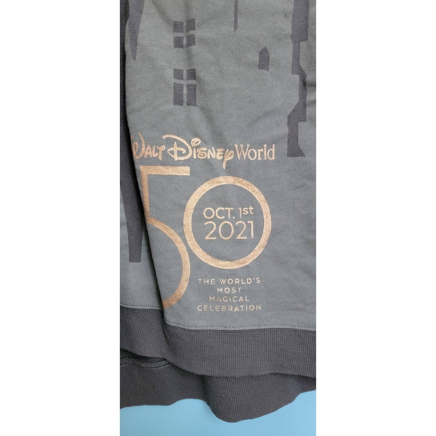 Disney World 50th Anniversary October 1st Castle Dolman Shirt Adult 3XL XXXL